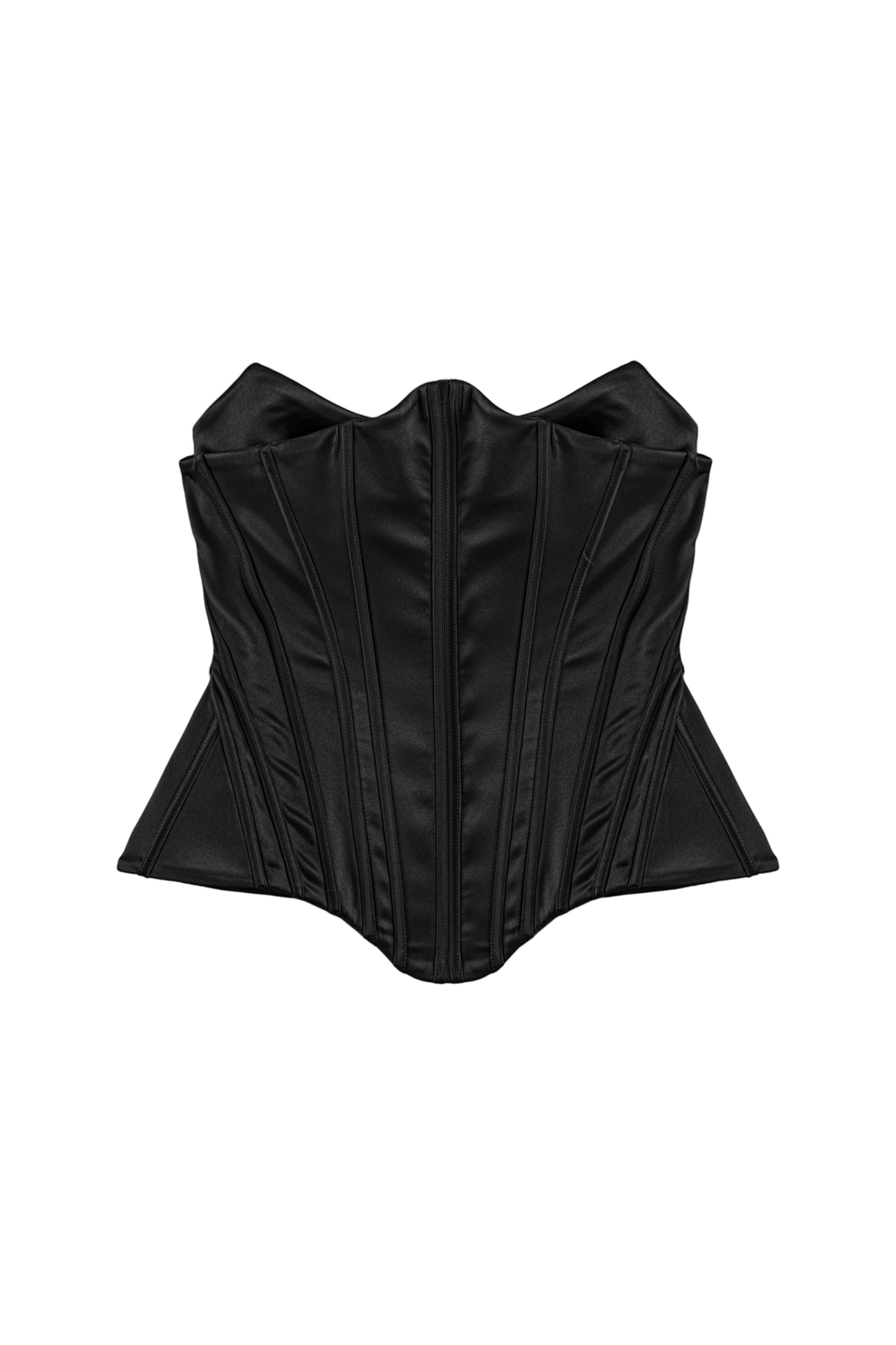 Sculpted Satin Corset Top