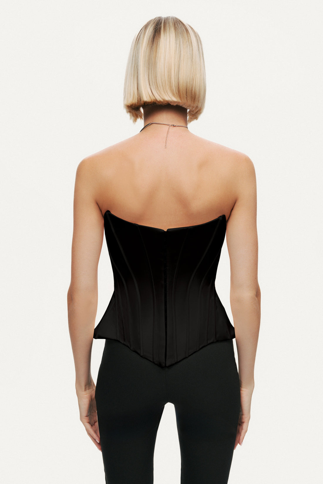 Sculpted Satin Corset Top