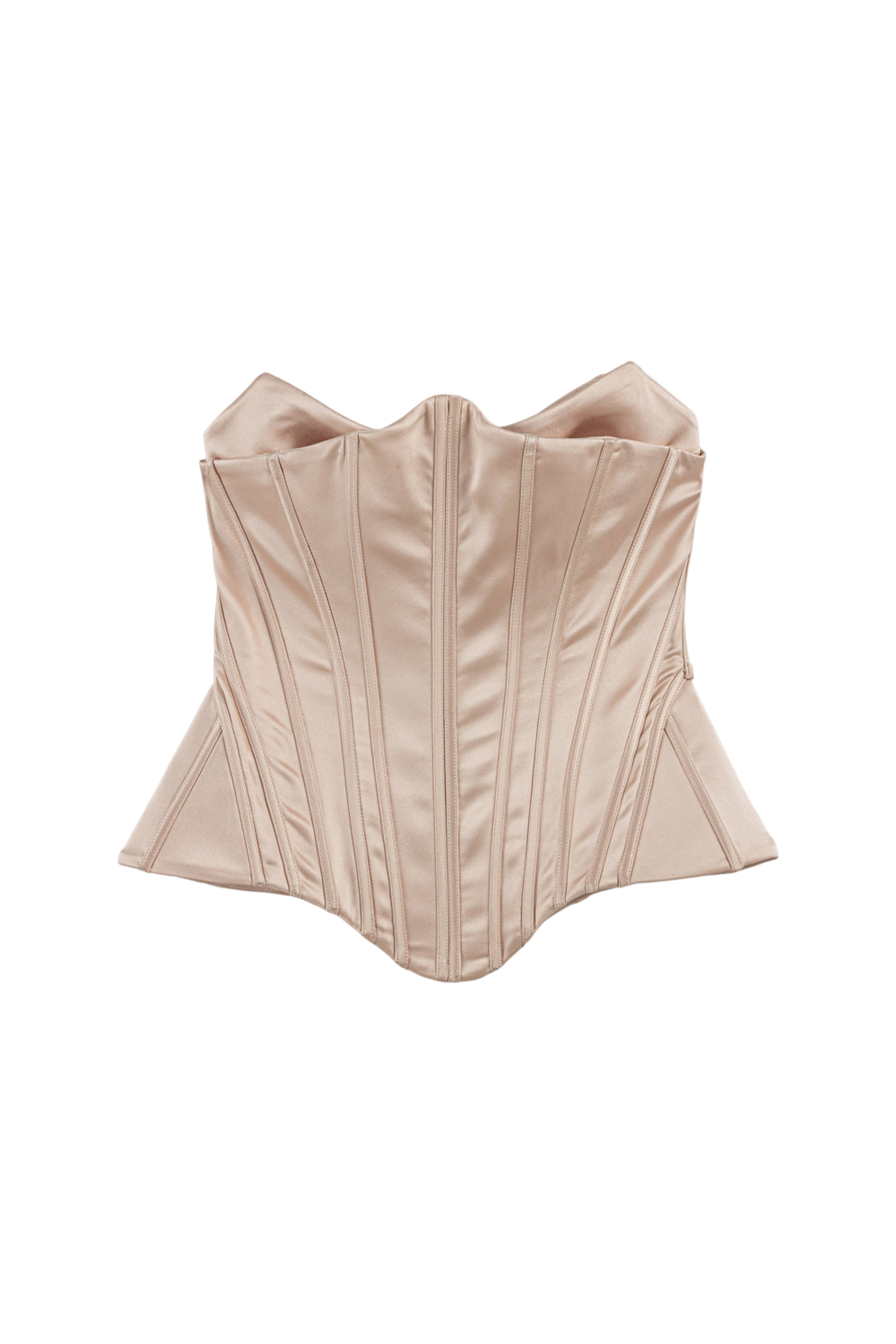 Sculpted Satin Corset Top