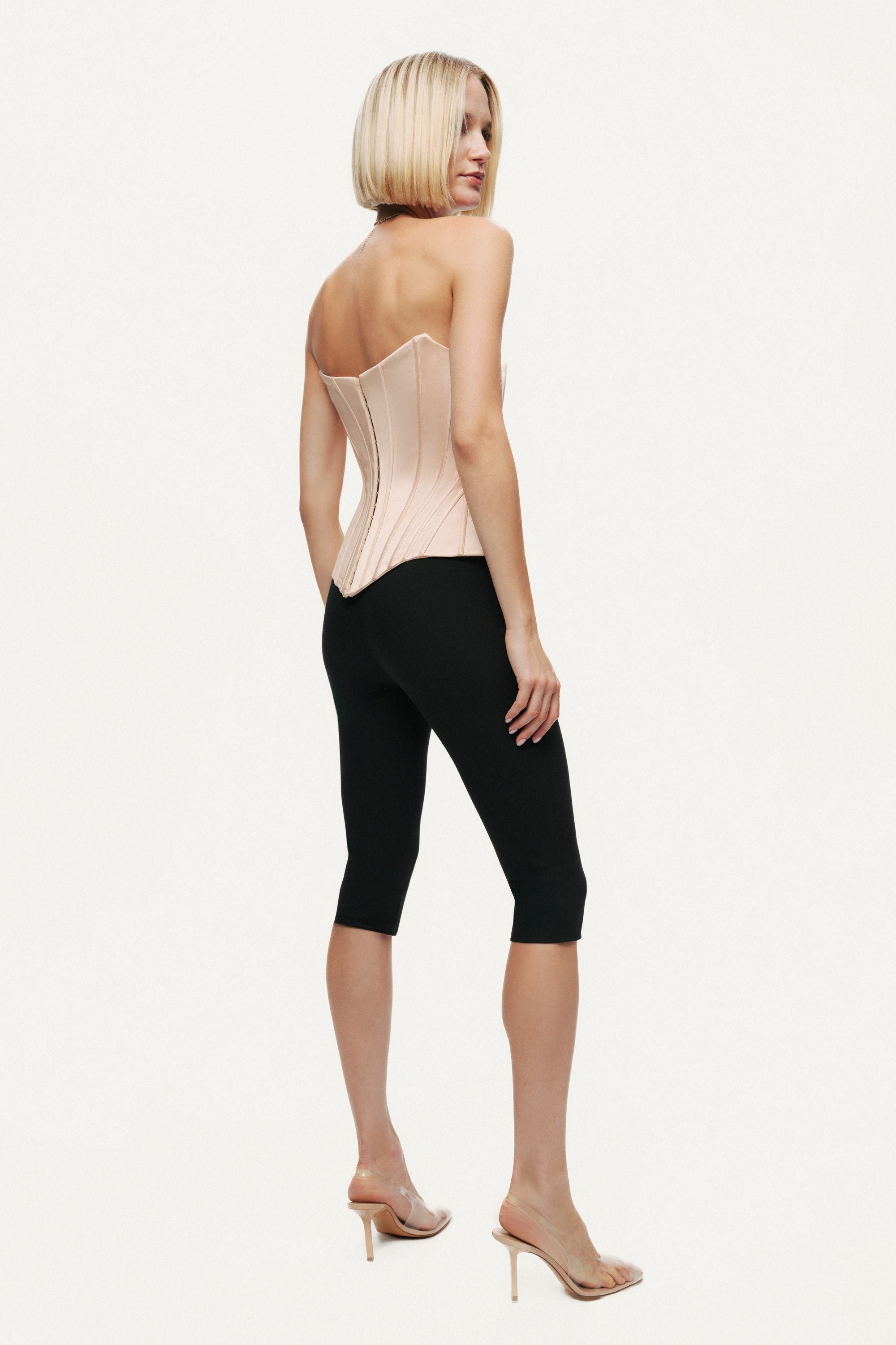 Sculpted Satin Corset Top