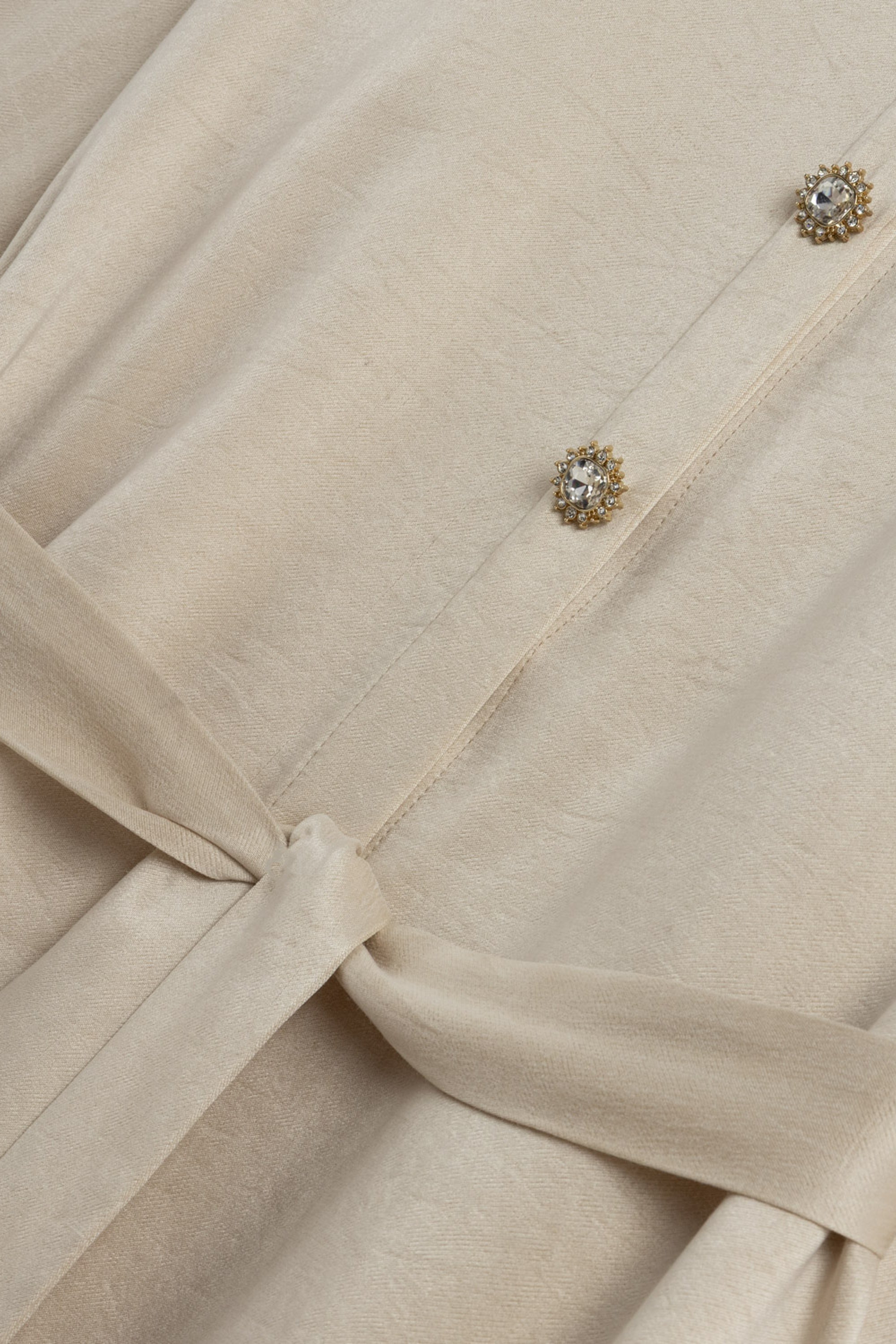 Belted Shirt with Statement Buttons