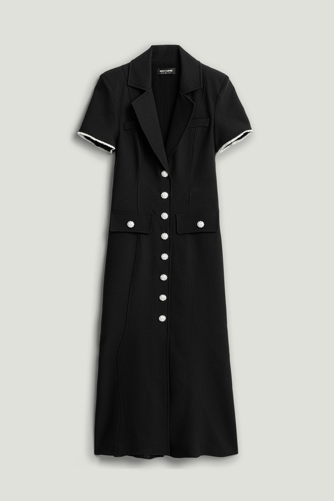 Floral Button-Embellished Maxi Dress