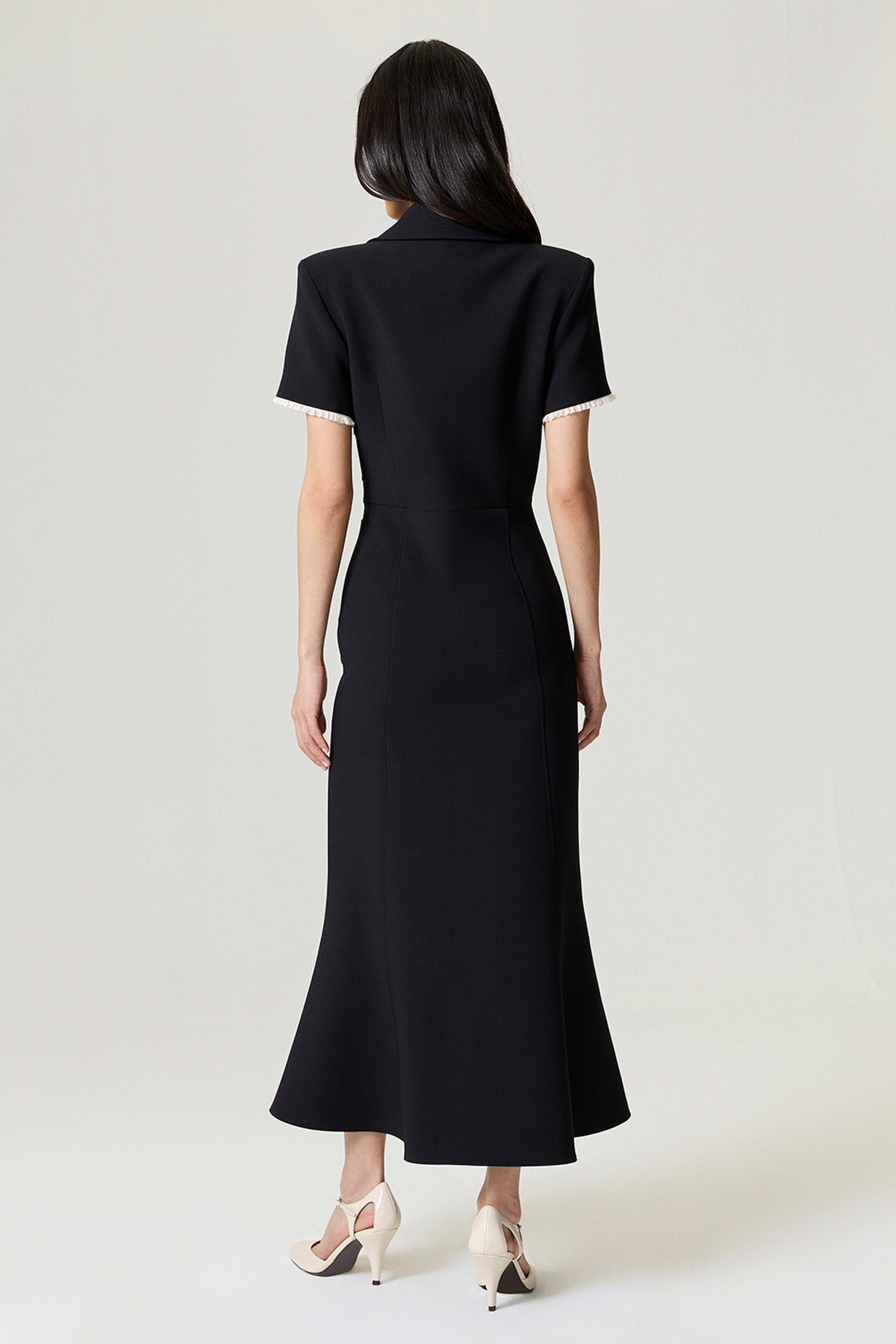 Floral Button-Embellished Maxi Dress