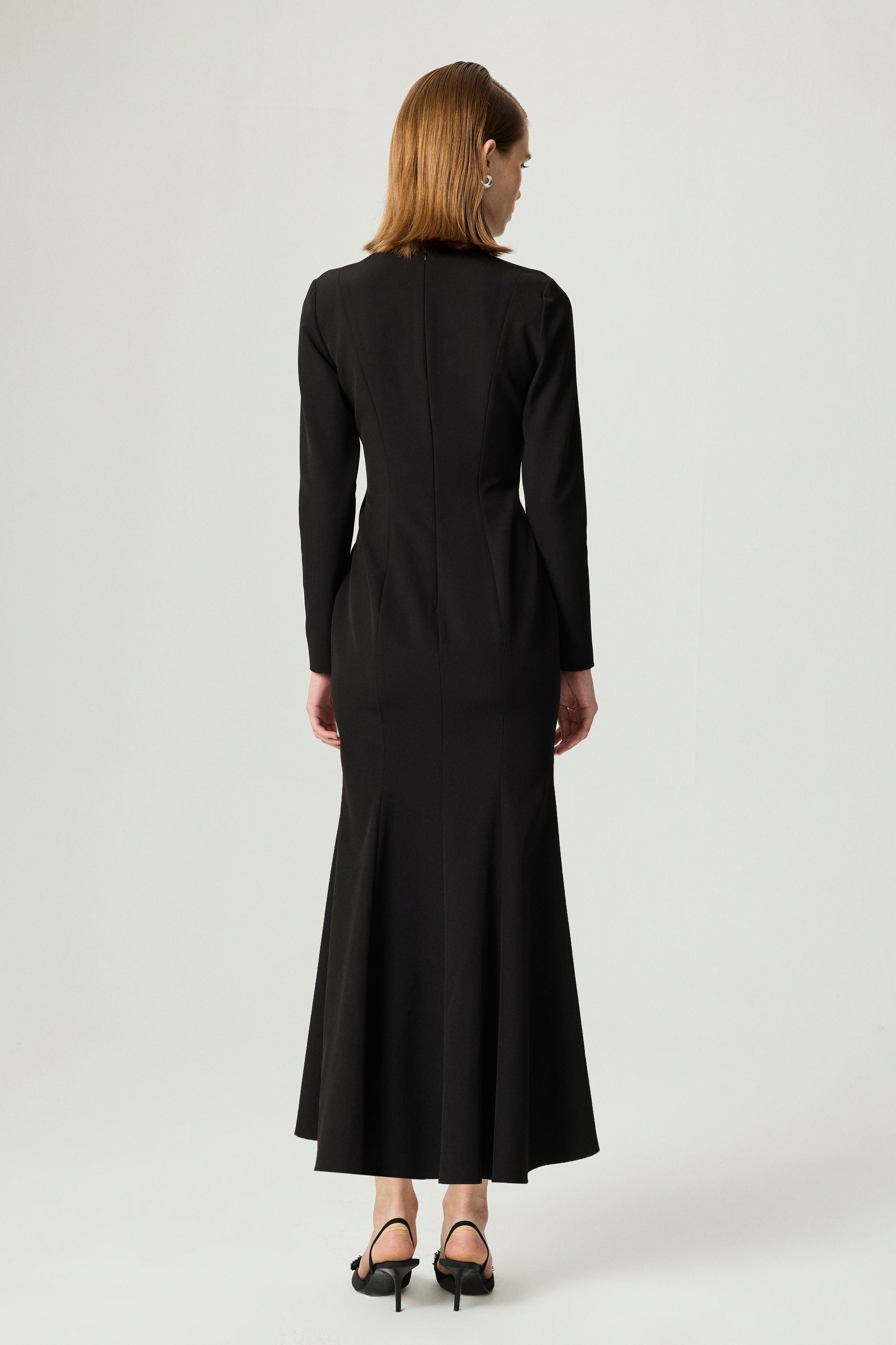 Bow Detail Mermaid Maxi Dress