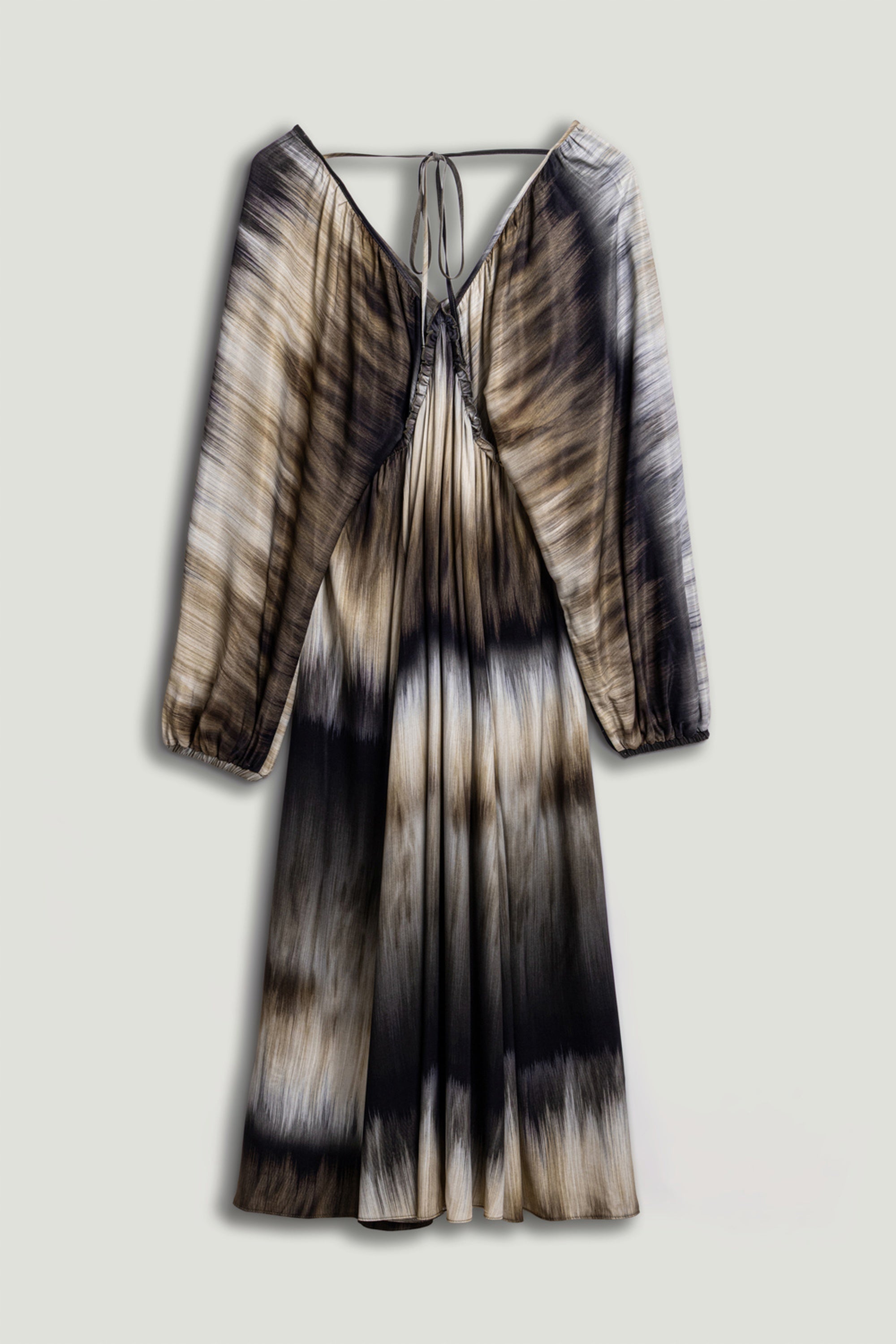 Tie-Back Batik Print Maxi Dress