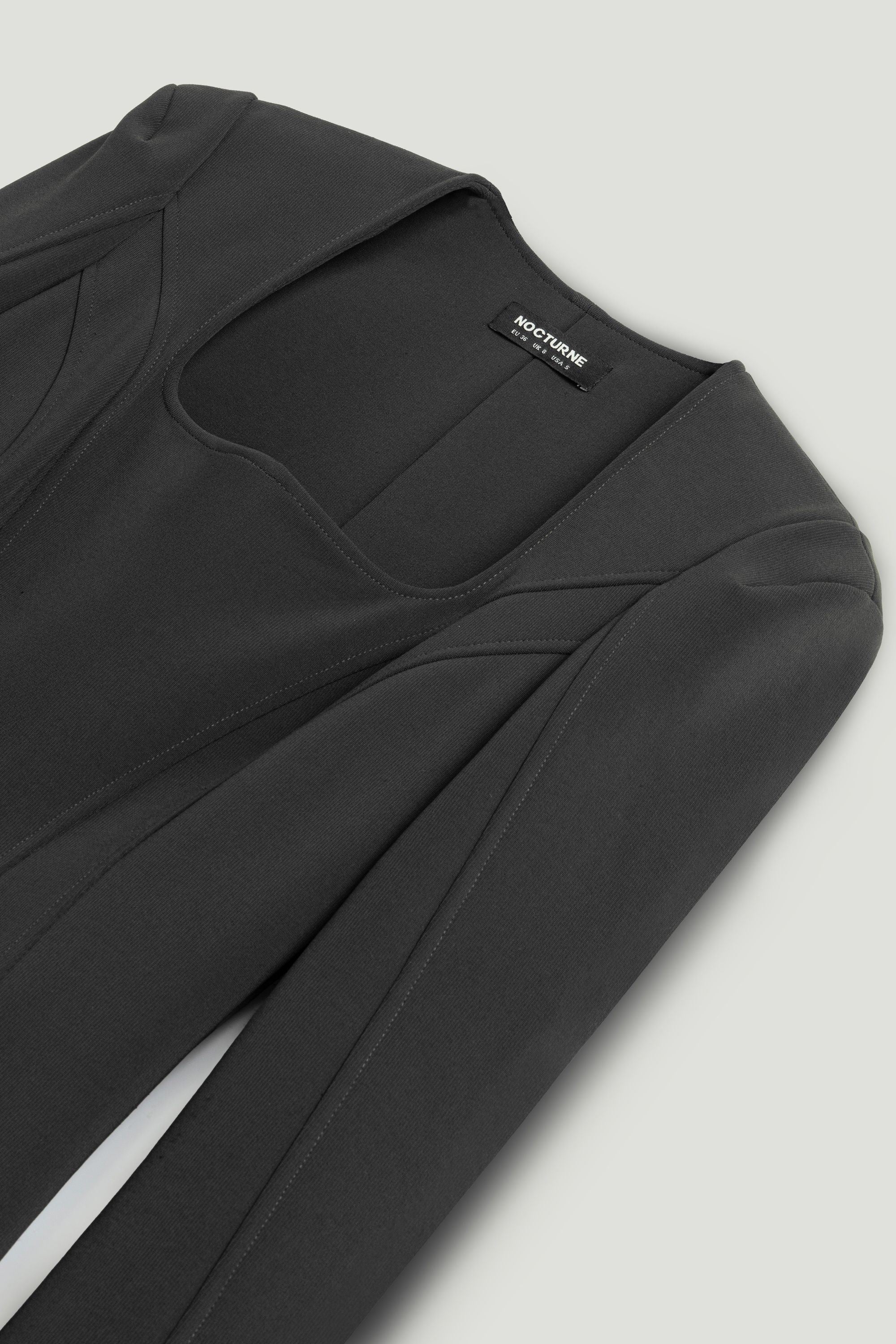 Square-Neck Tailored Mini Dress