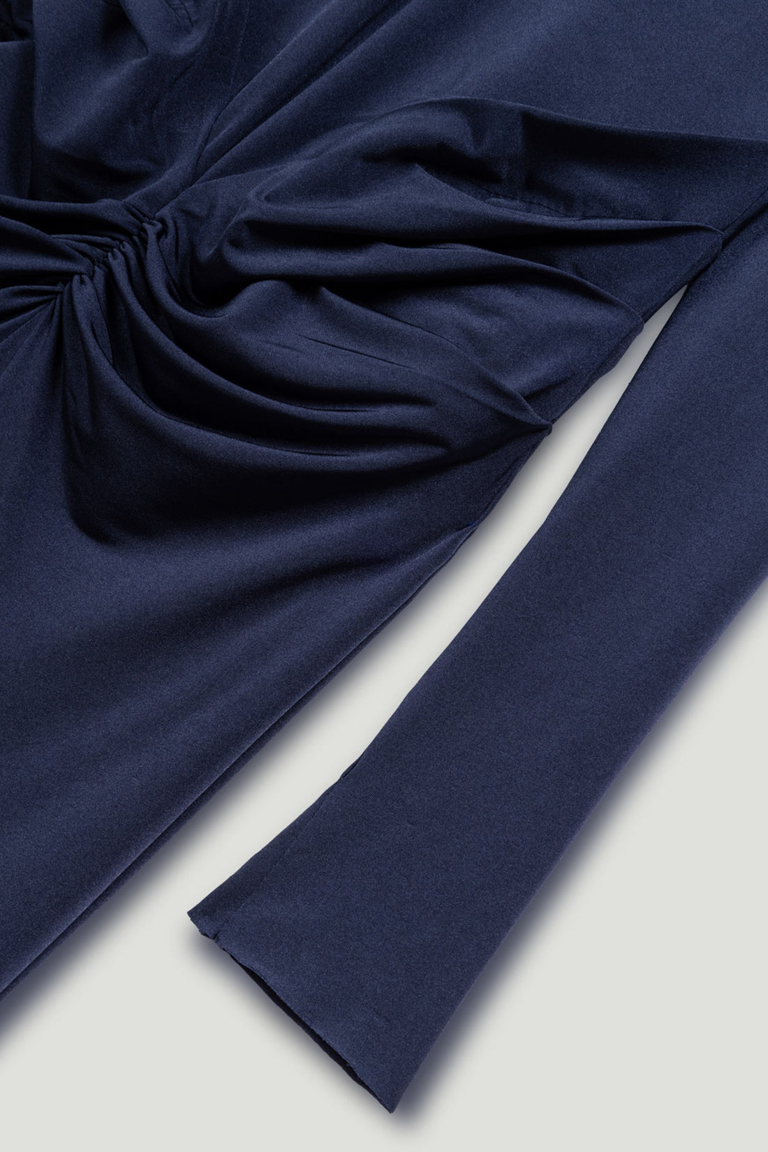 Ruched Waist Long-Sleeve Jersey Dress