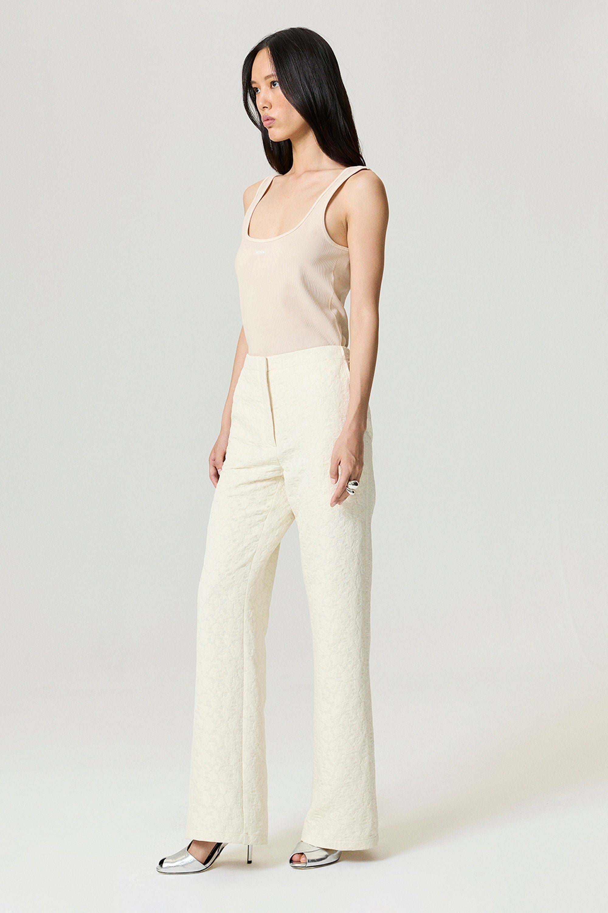 Contrast Fabric Detailed Pants