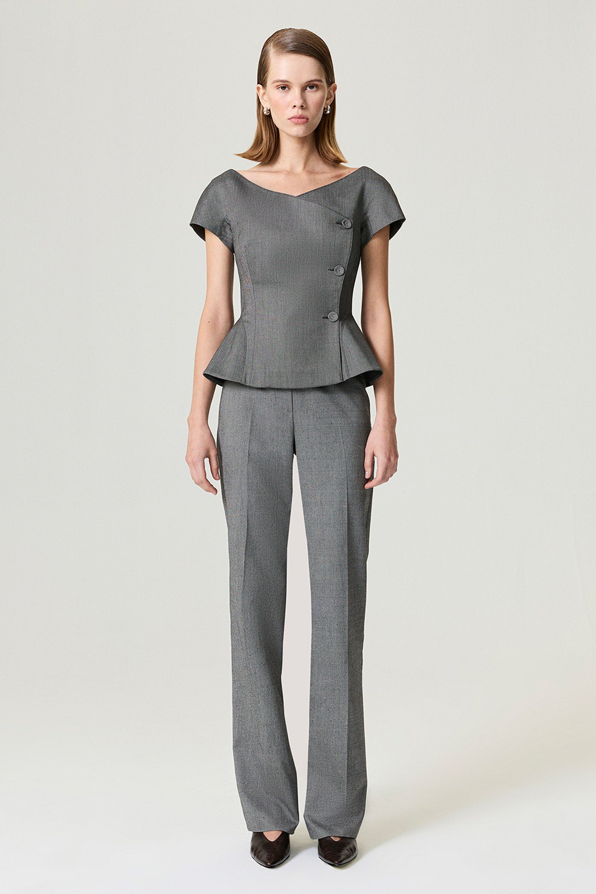 Side Slit Tailored Pants