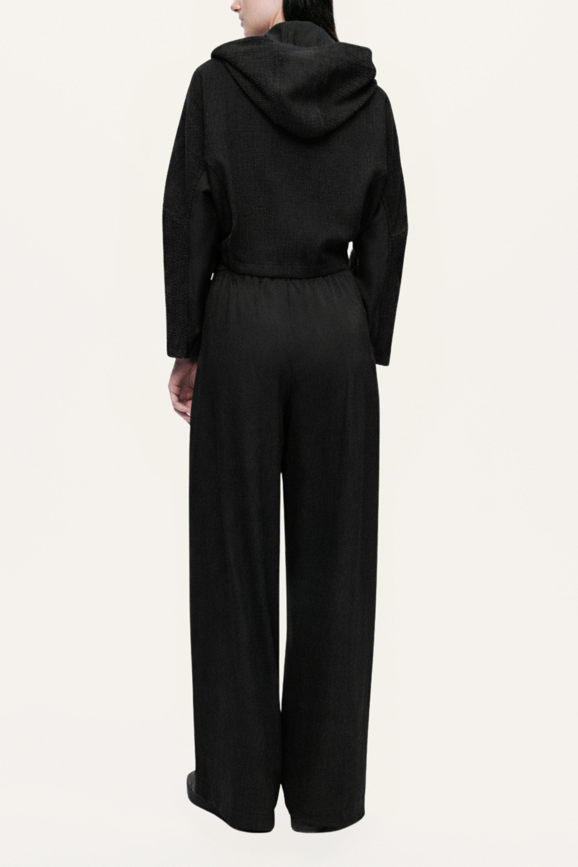 Textured Wide-Leg Pants