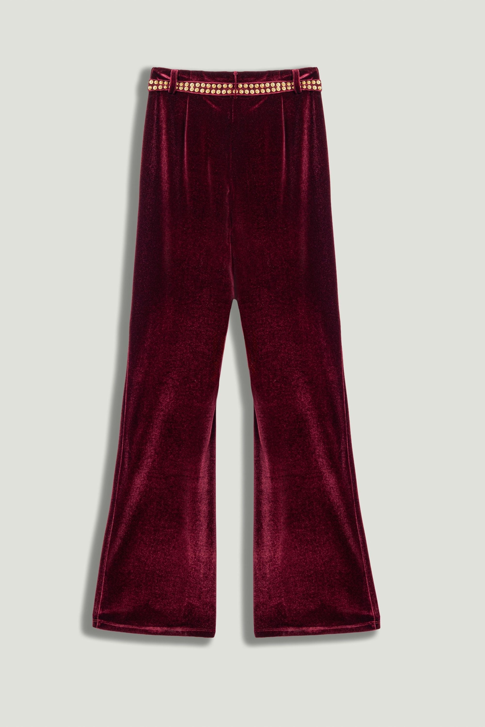 Velvet Bootcut Trousers