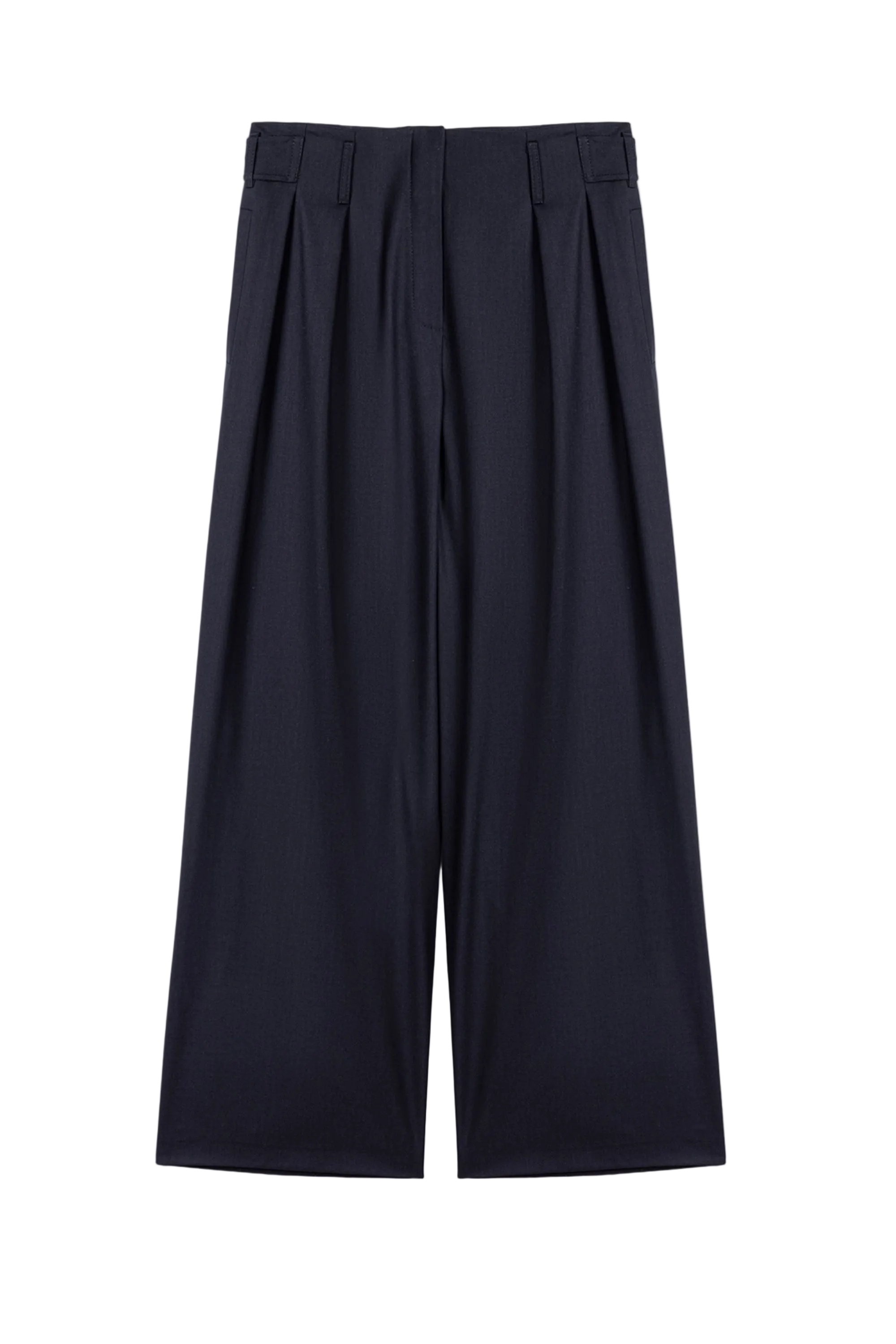 Pleated Tapered Crop Pants