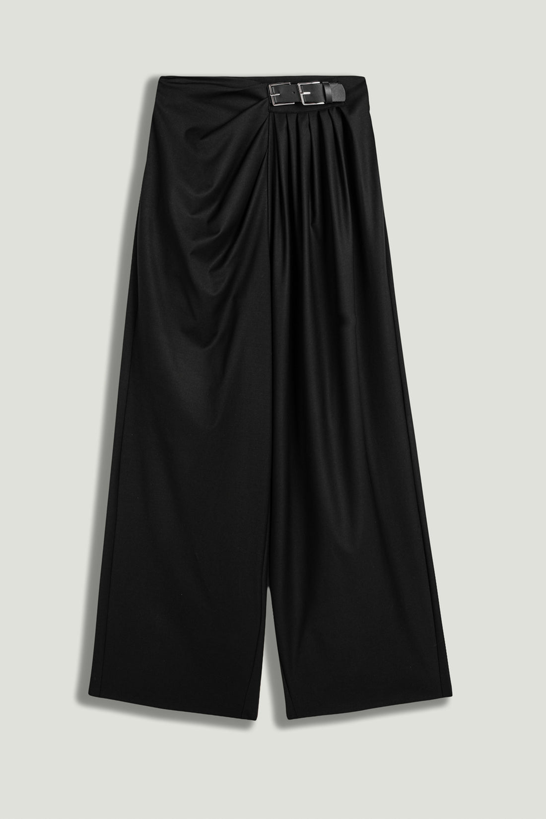 Double-Buckle High-Waist Pants