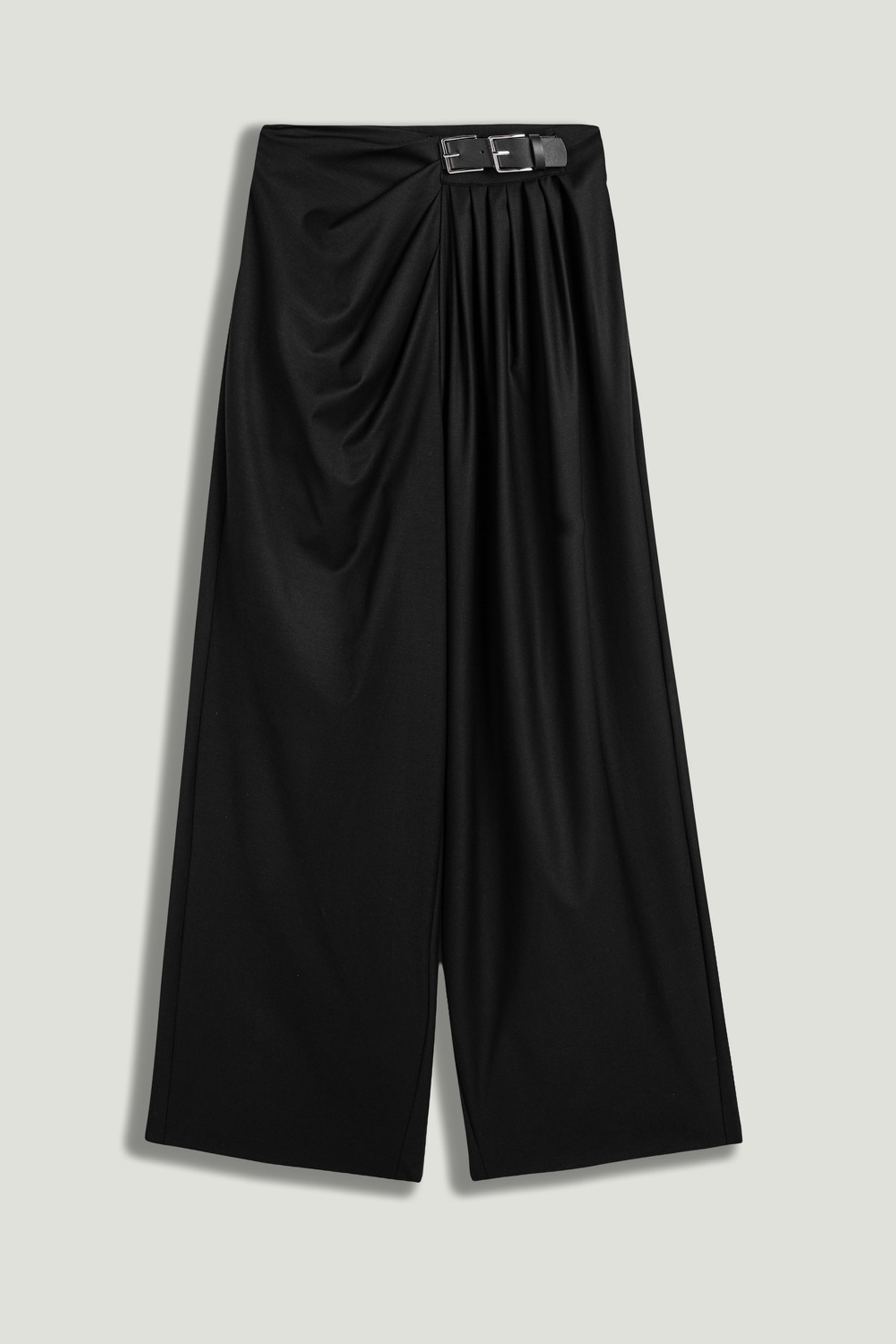 Double-Buckle High-Waist Pants