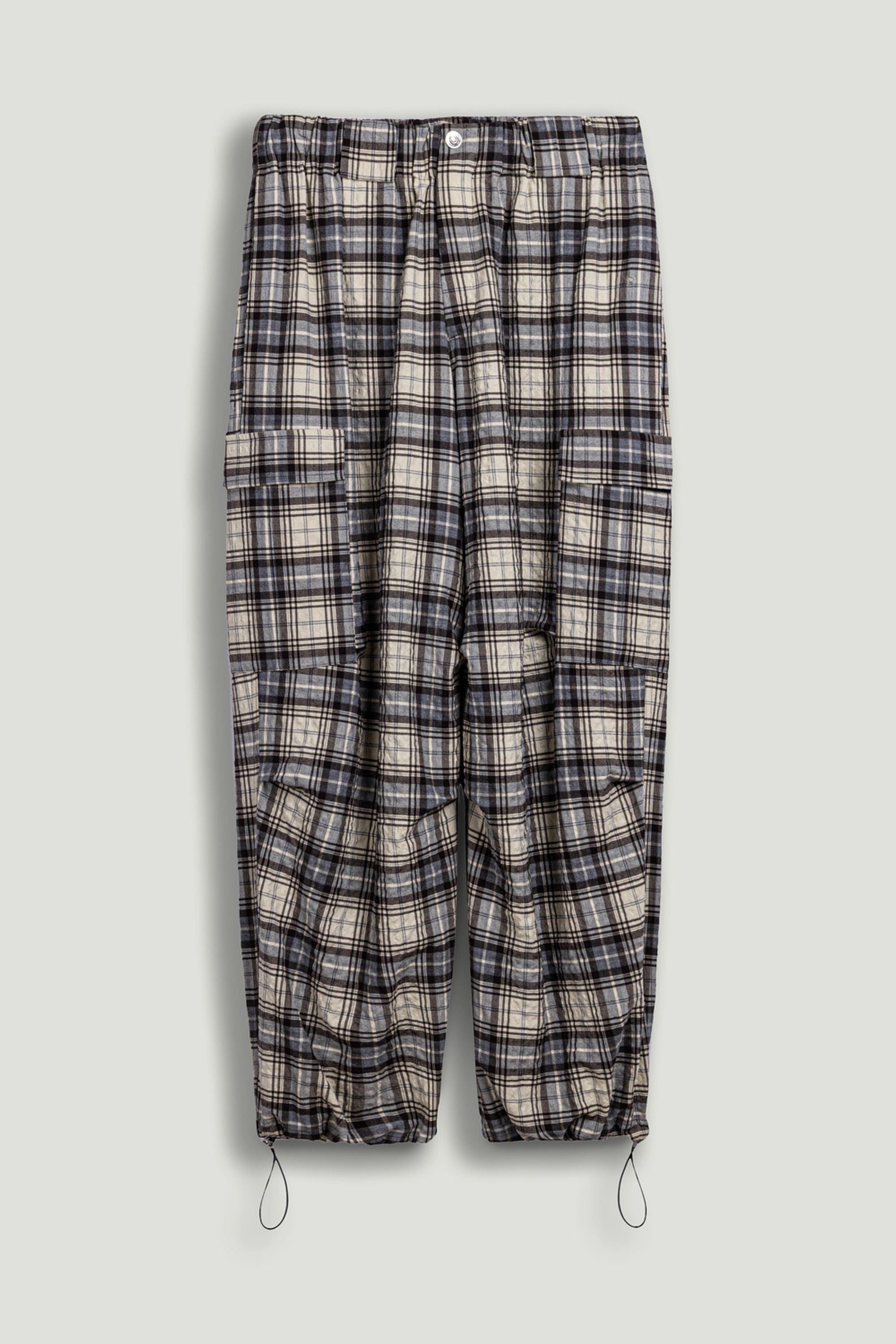 Checked Cargo Pants