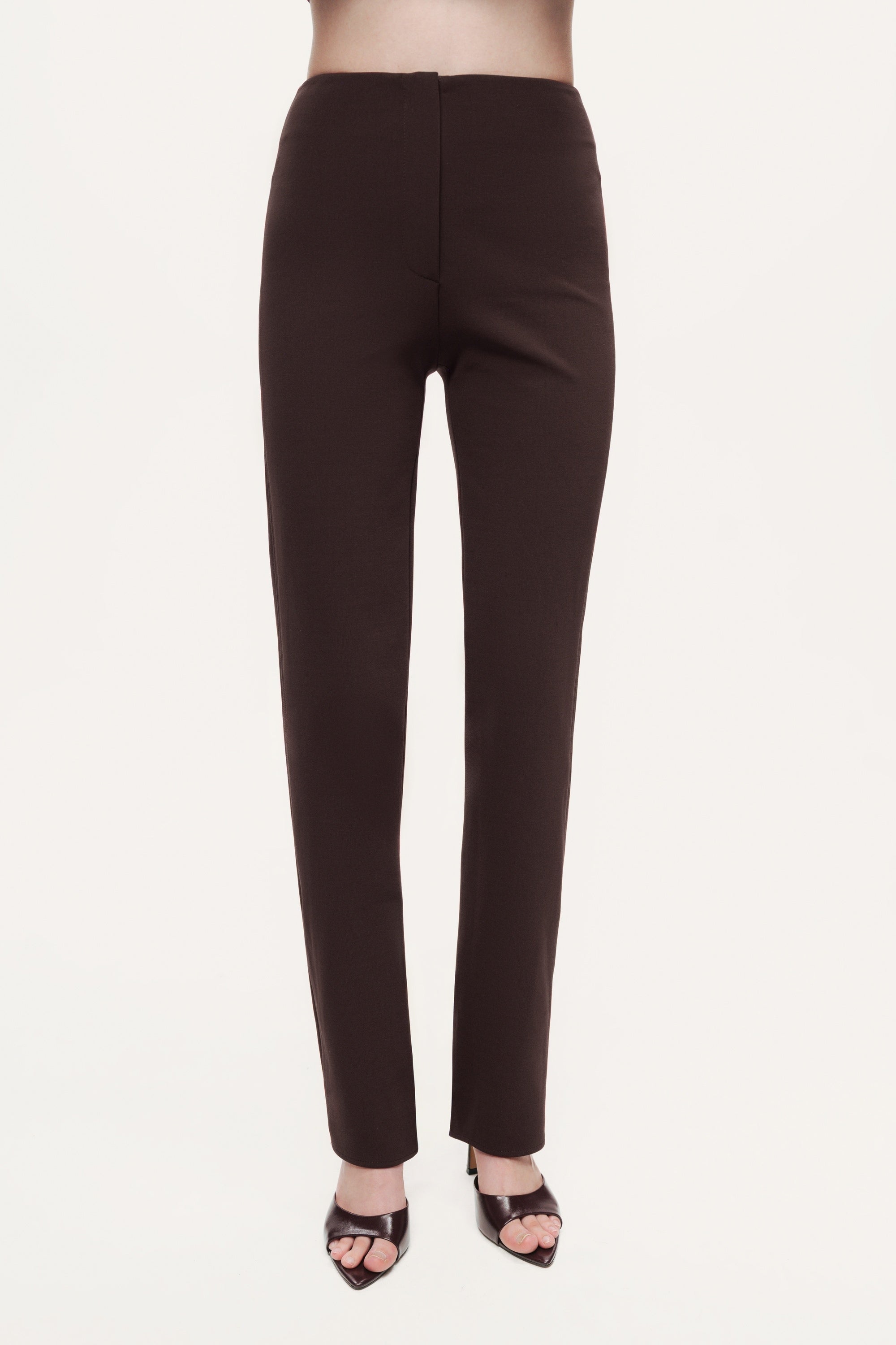Split-Hem Straight Pants