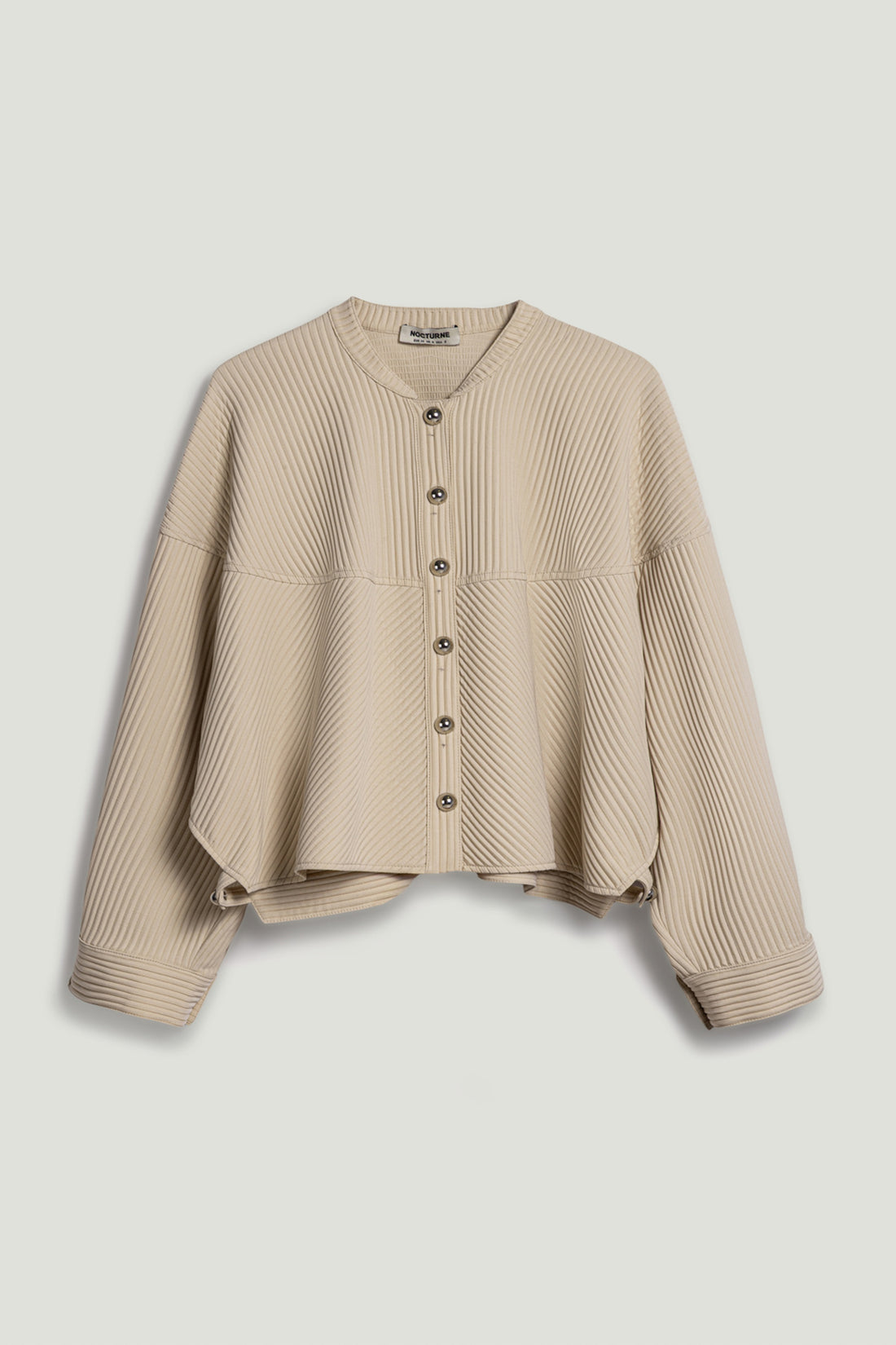 Ribbed Detailed Jacket