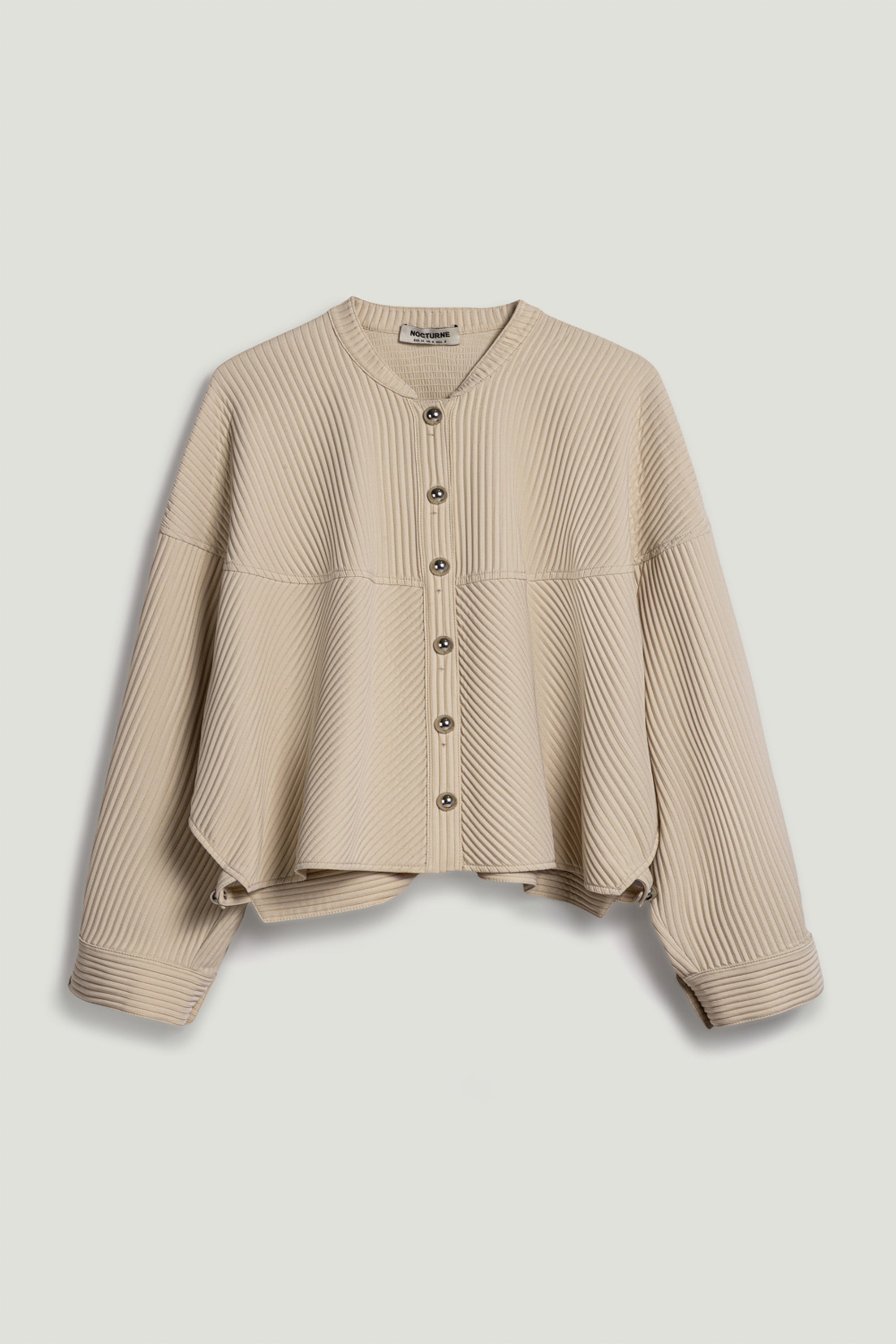 Ribbed Detailed Jacket