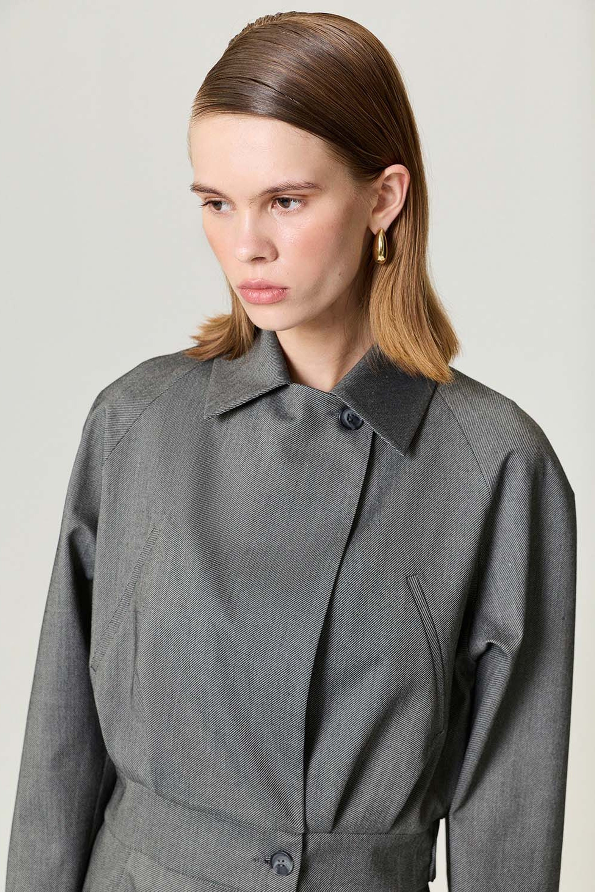 Waistband Detail Bomber Jacket