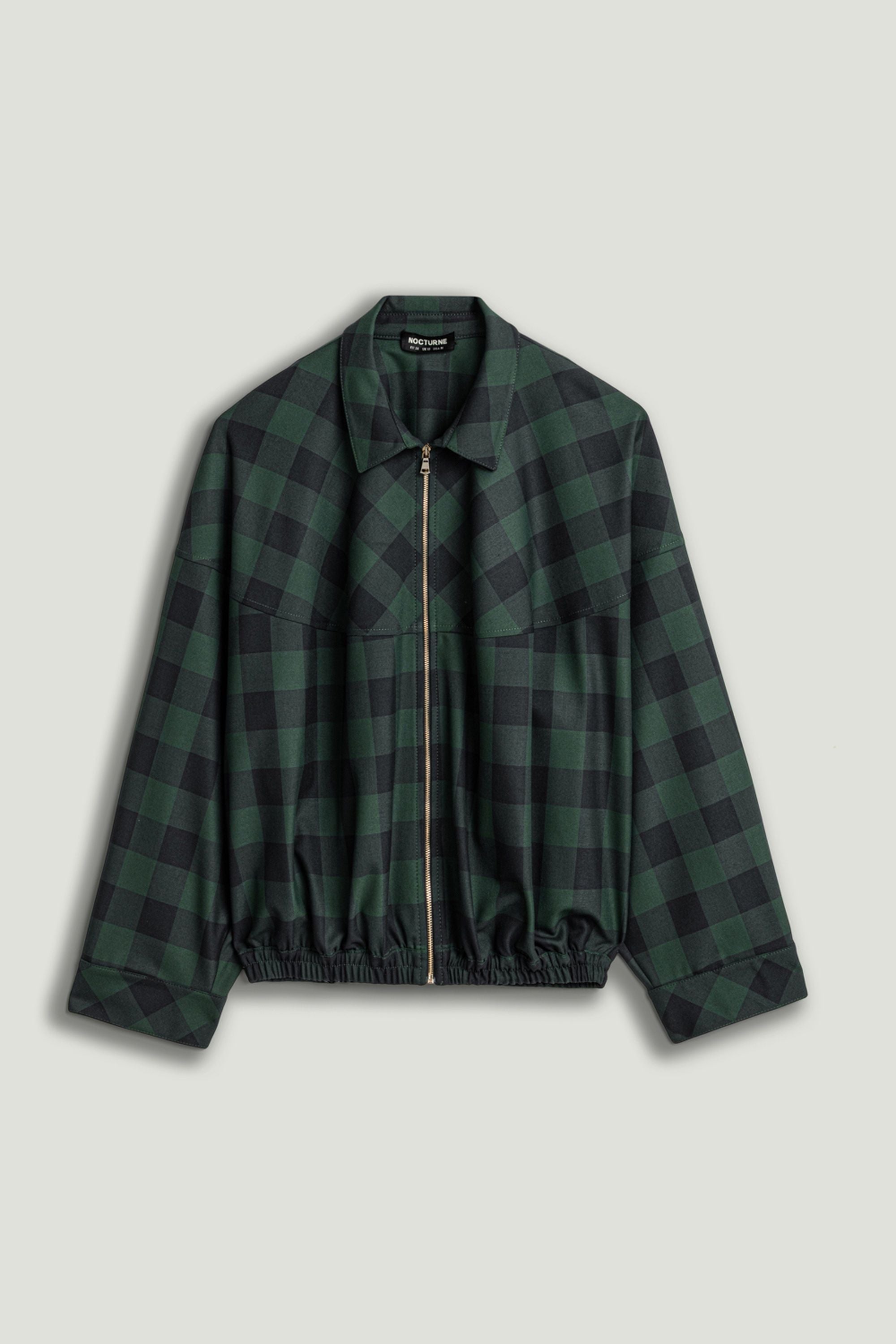 Checked Zip-Front Jacket