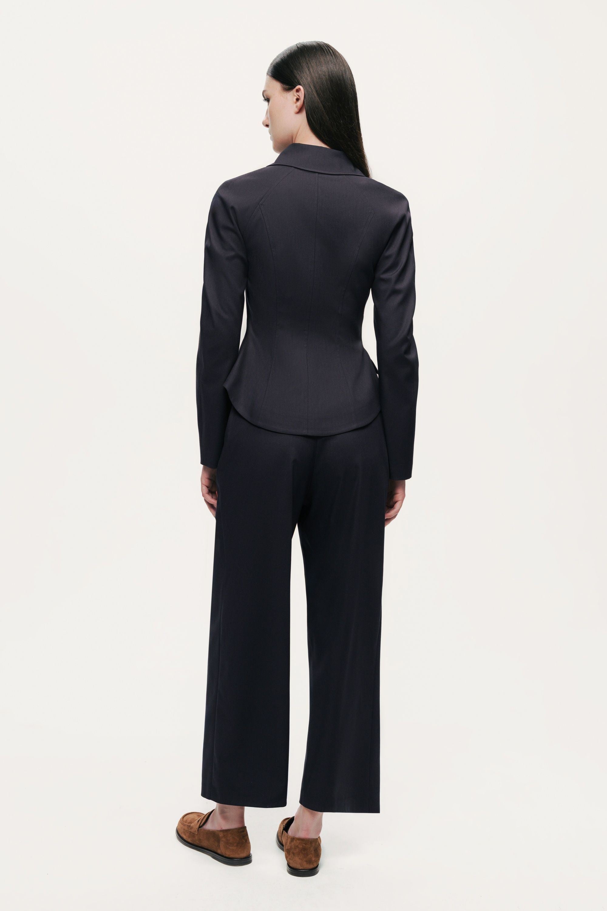 Zip-Front Tailored Jacket