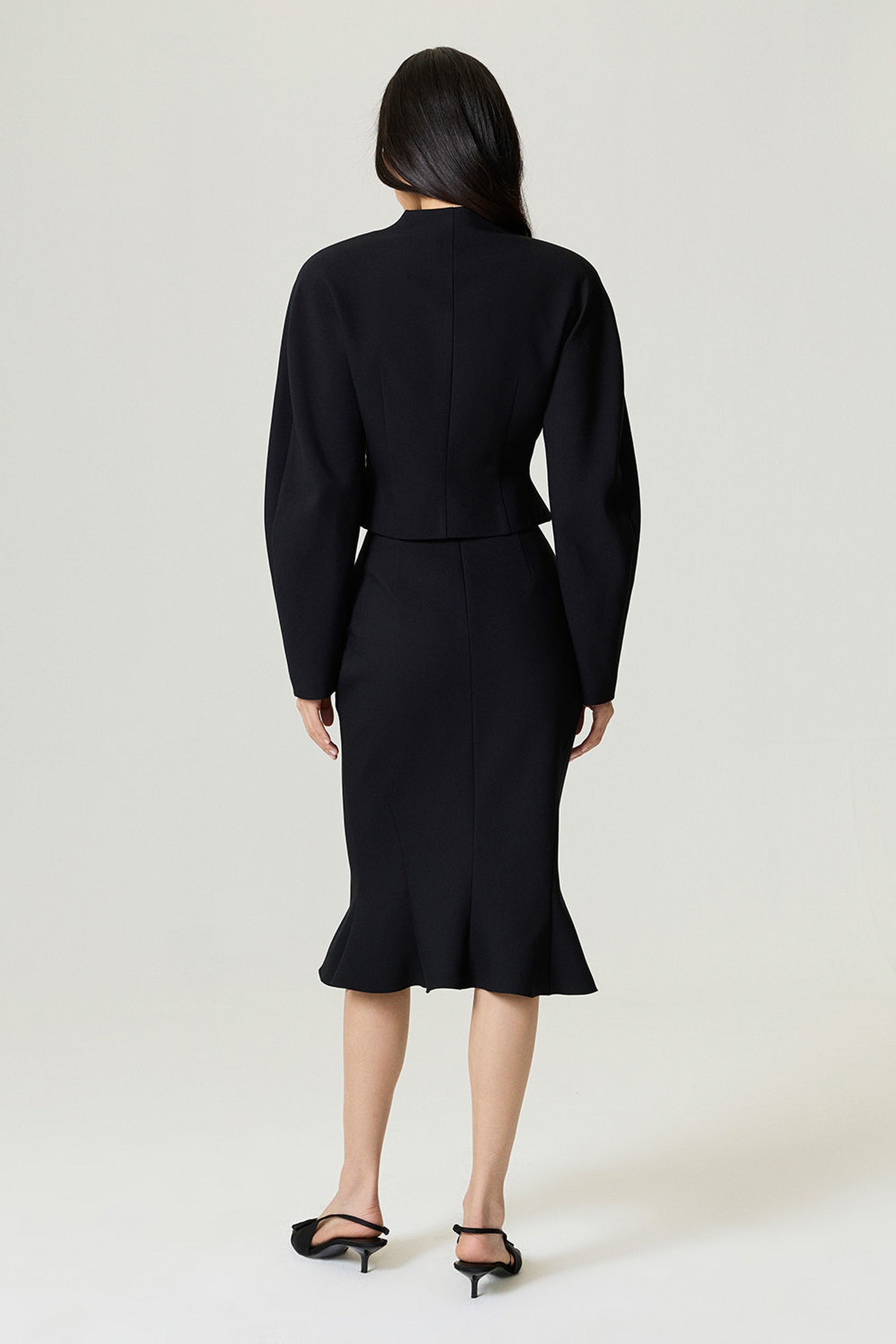 Asymmetric Buttoned Tailored Jacket