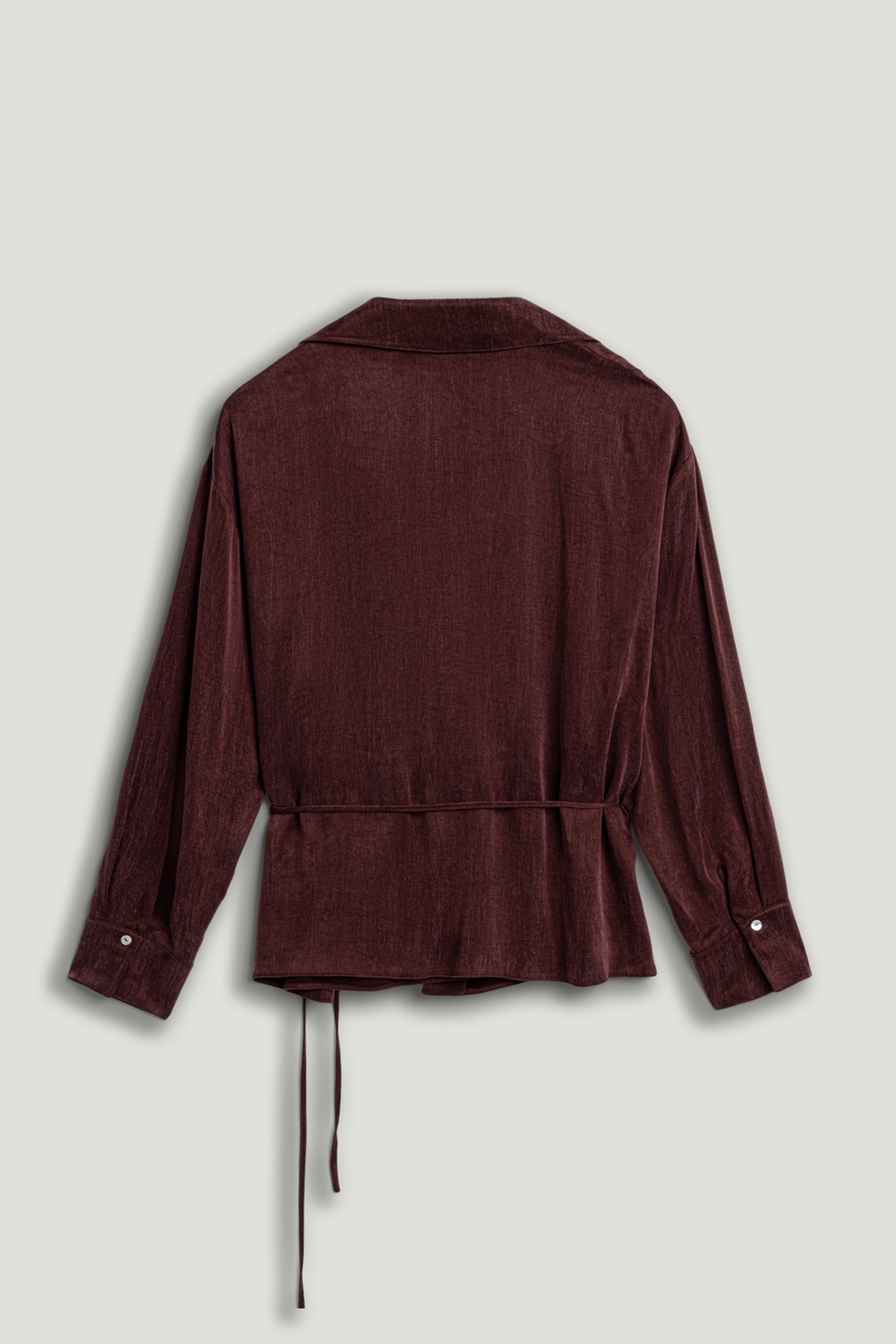 Logo Buckle Wrap Blouse