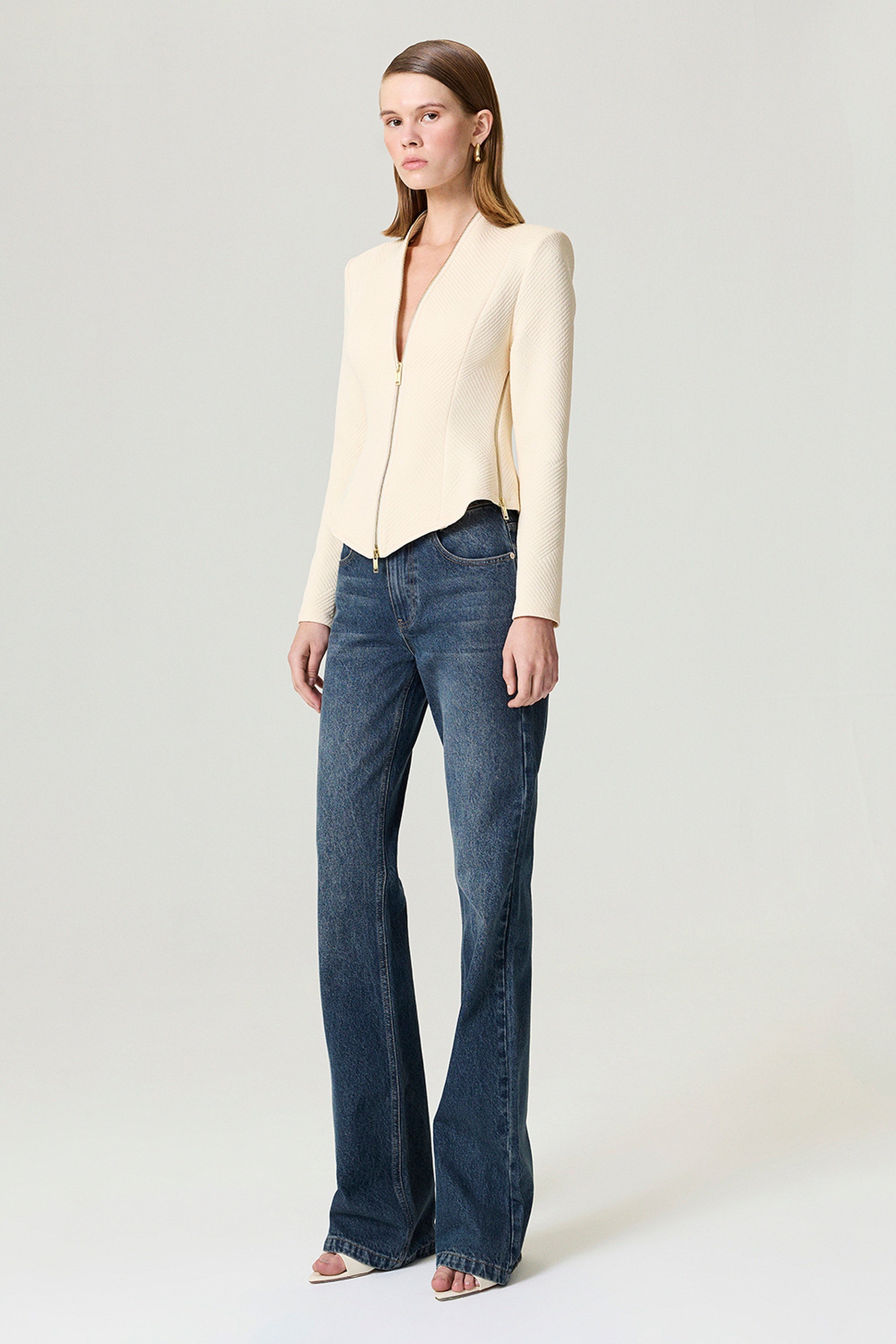 Zipper Detailed Blouse