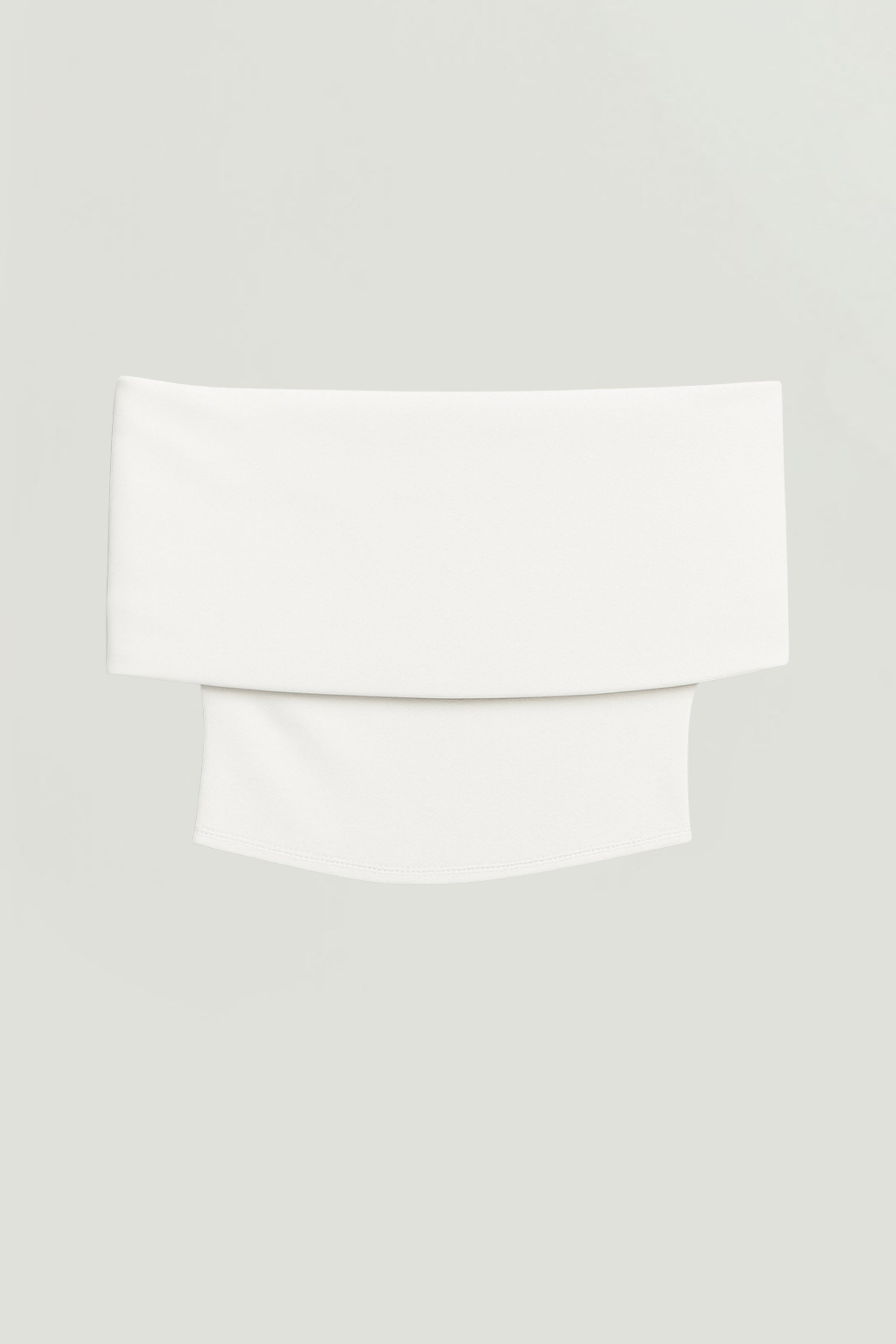 Foldover Zip-Front Bandeau Top