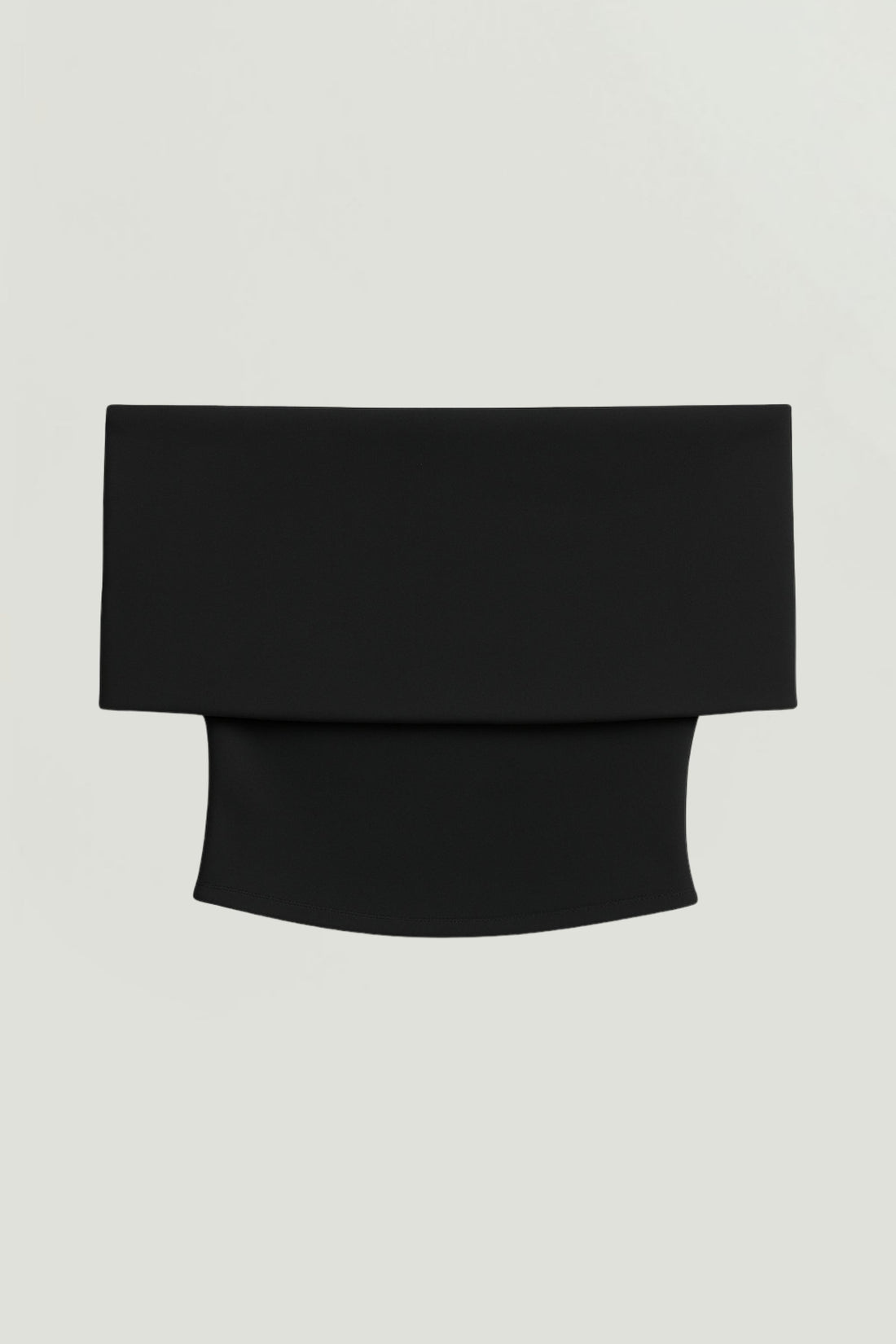 Foldover Zip-Front Bandeau Top