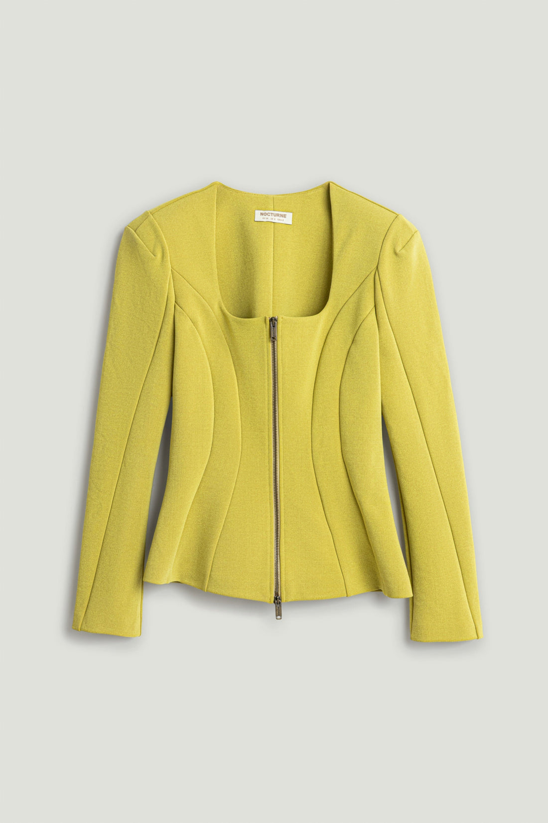 Zip-Front Structured Top