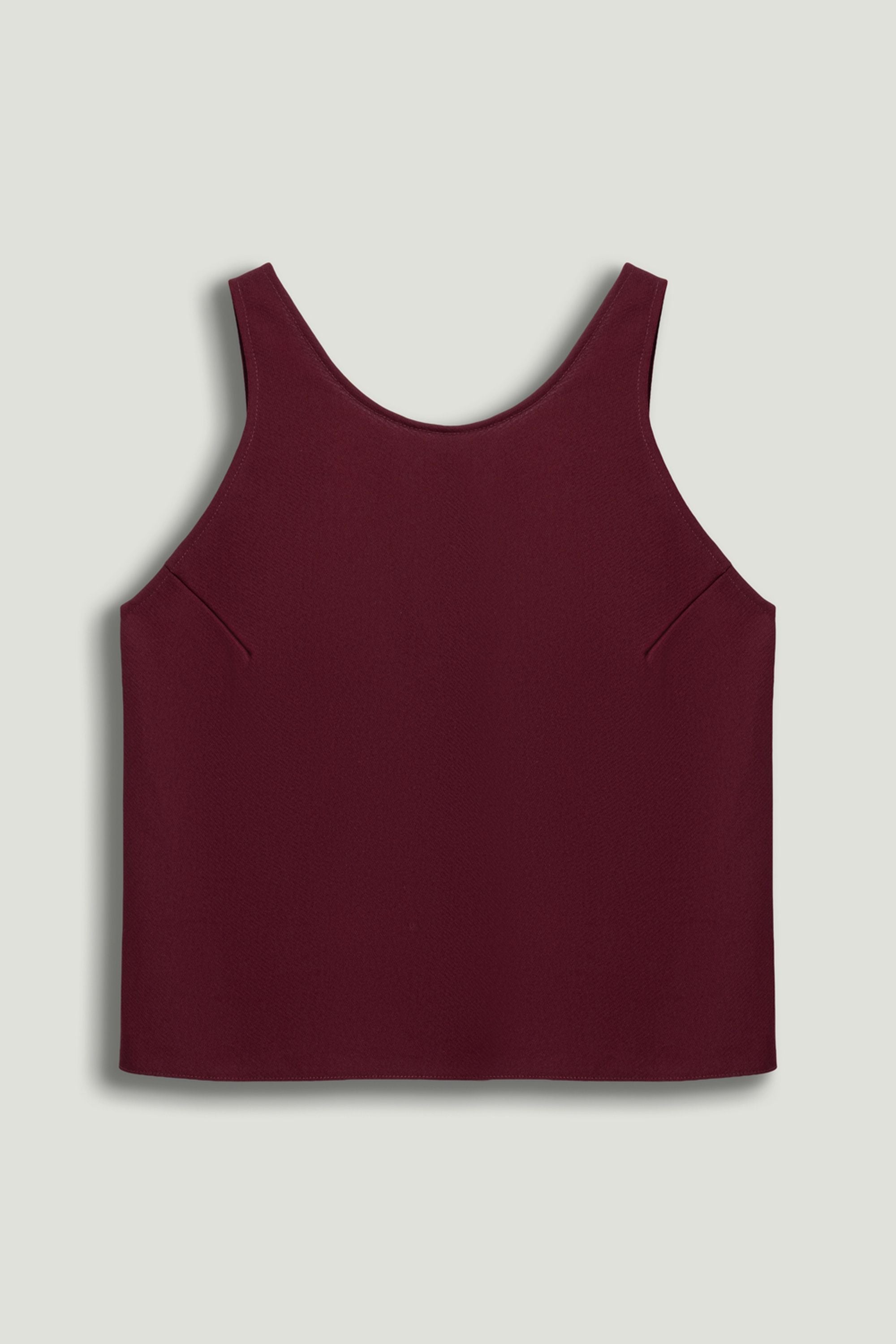 Minimalist Sleeveless Crepe Top