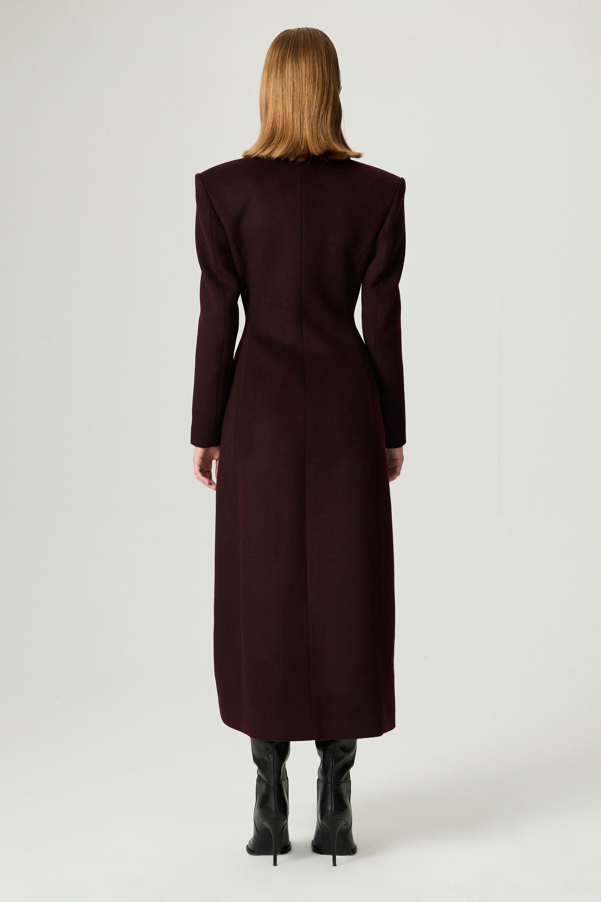 Tailored Double-Breasted Maxi Coat