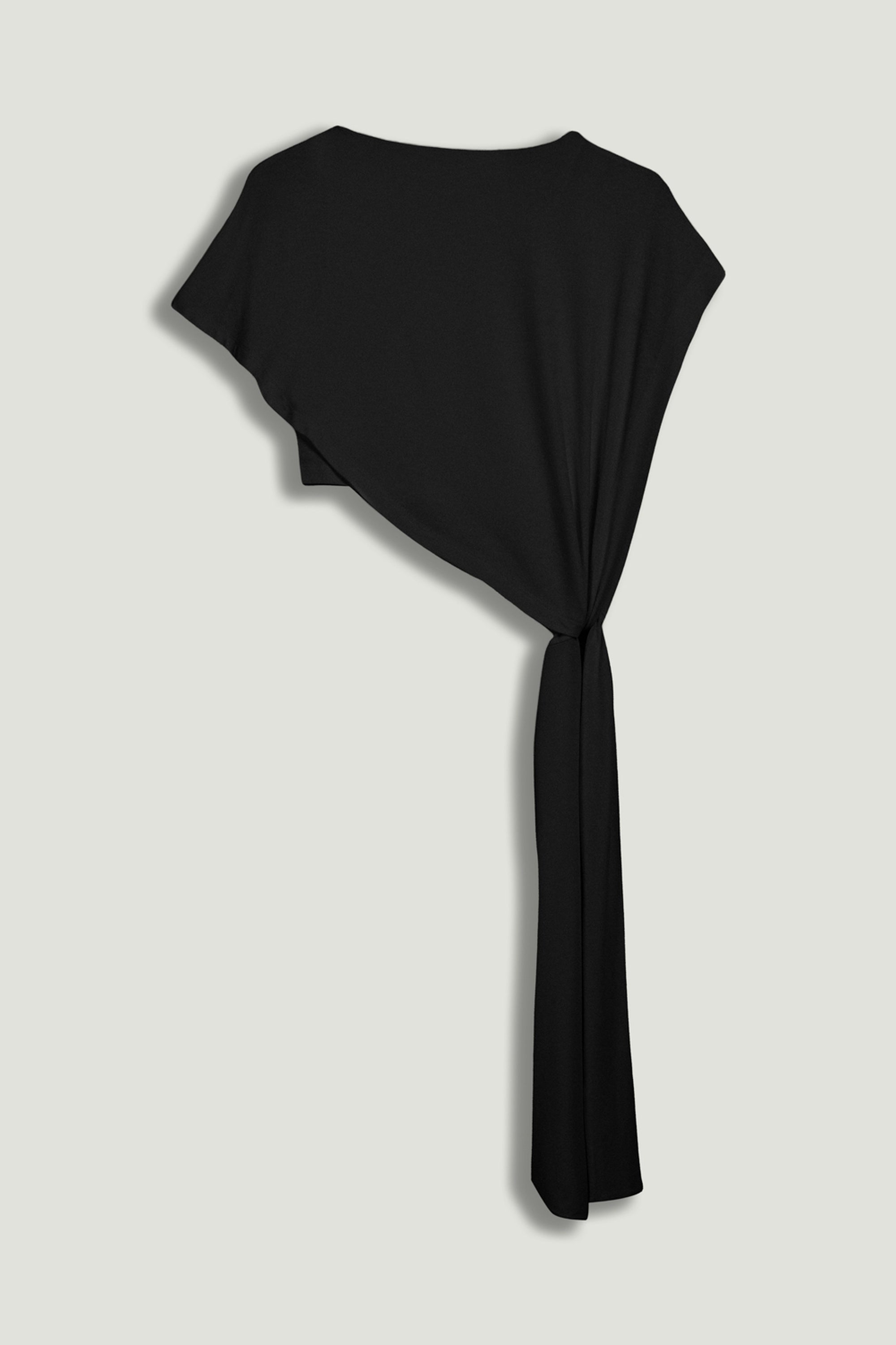 Asymmetric Tie-Detail Blouse