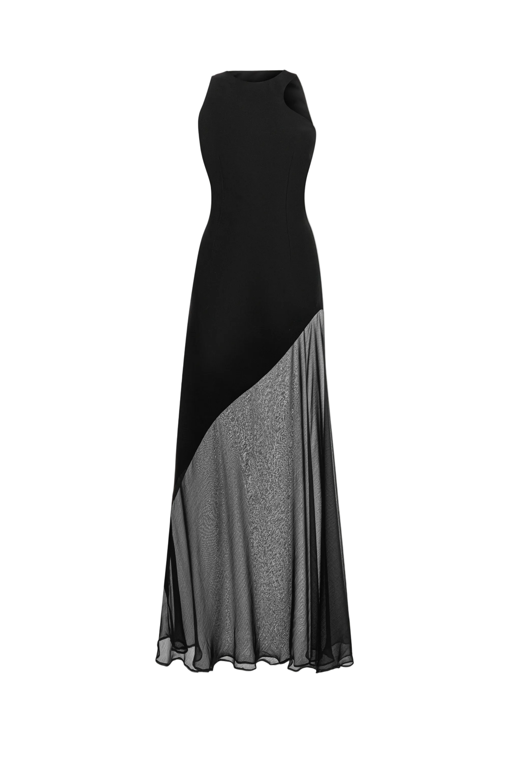 Sheer Detail Maxi Dress