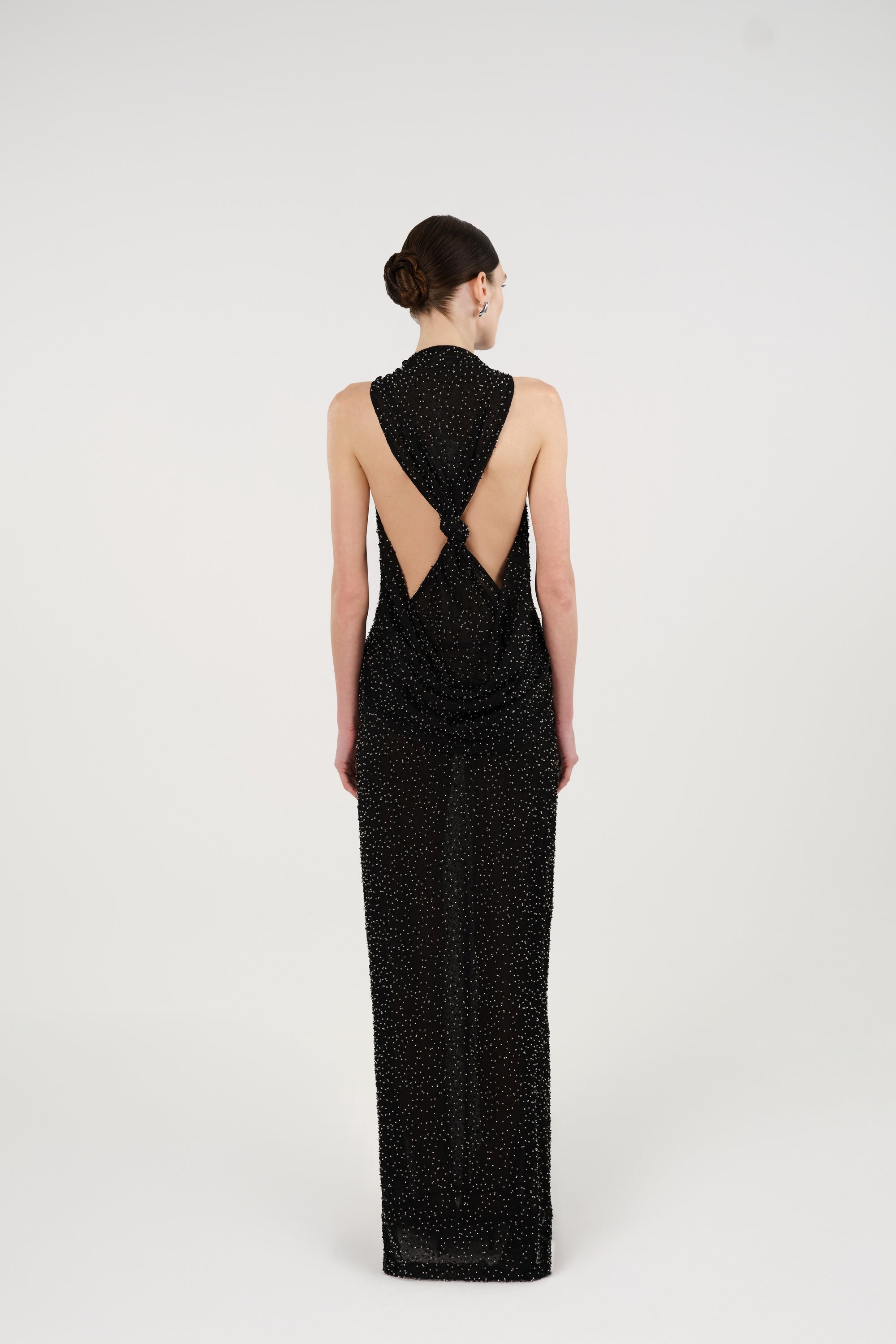 Stone-Embellished Maxi Dress