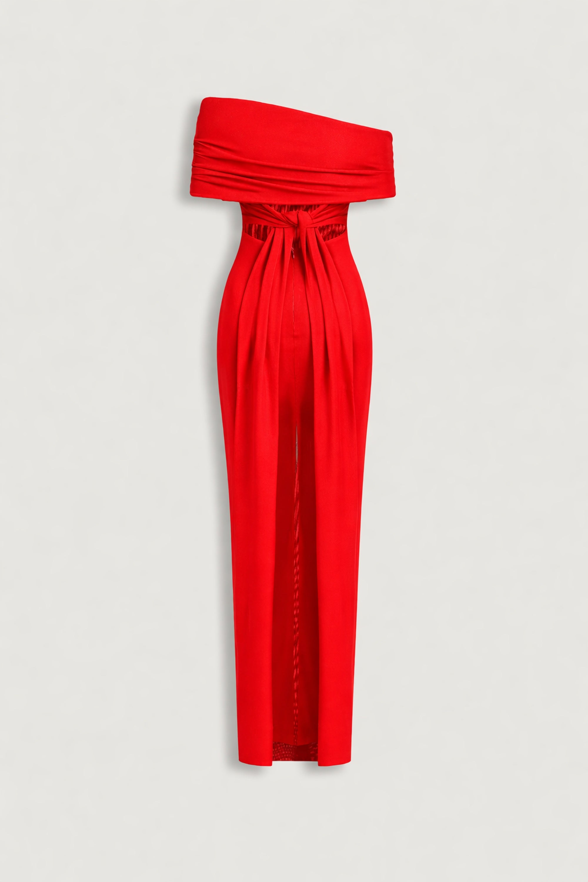 Asymmetric Strapless Maxi Dress