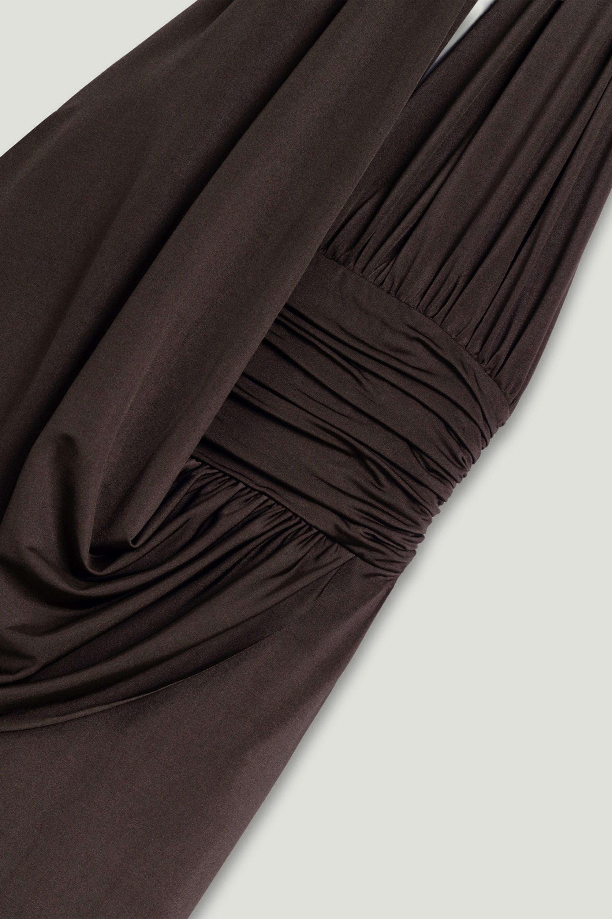 Draped Halter Neck Maxi Dress