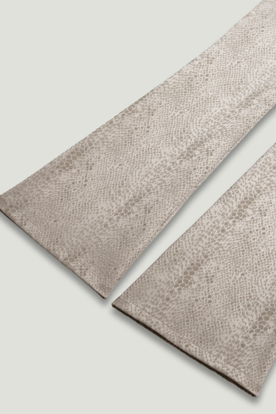 Snake Print Jacquard Flare Trousers