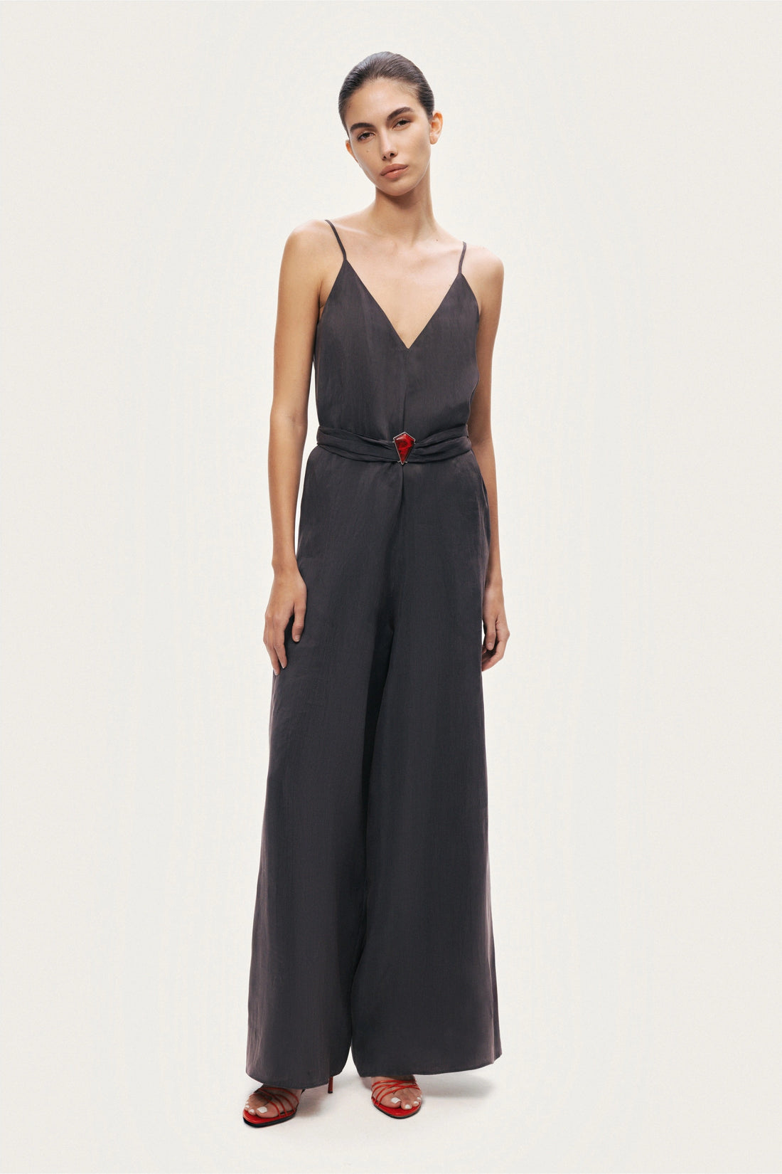 V-Neck Spaghetti Strap Jumpsuit