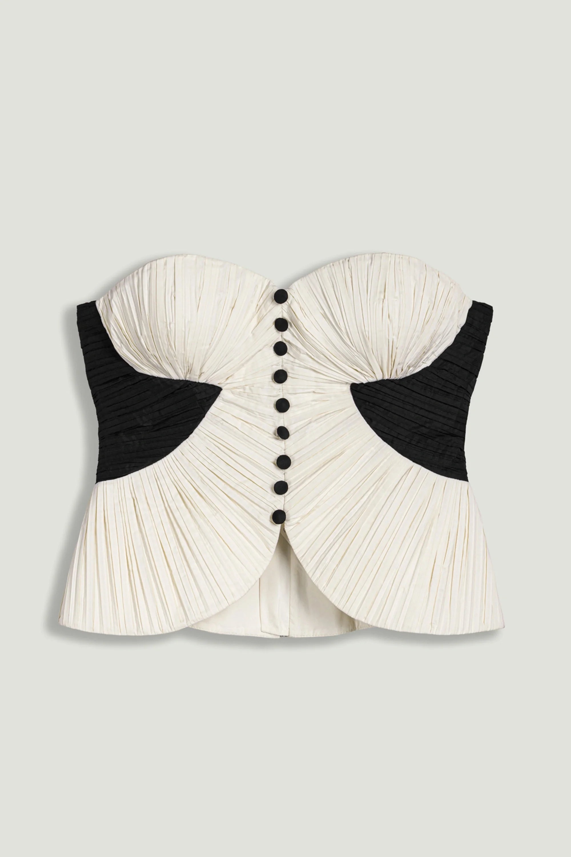 Structured Strapless Contrast Bustier Top – Nocturne