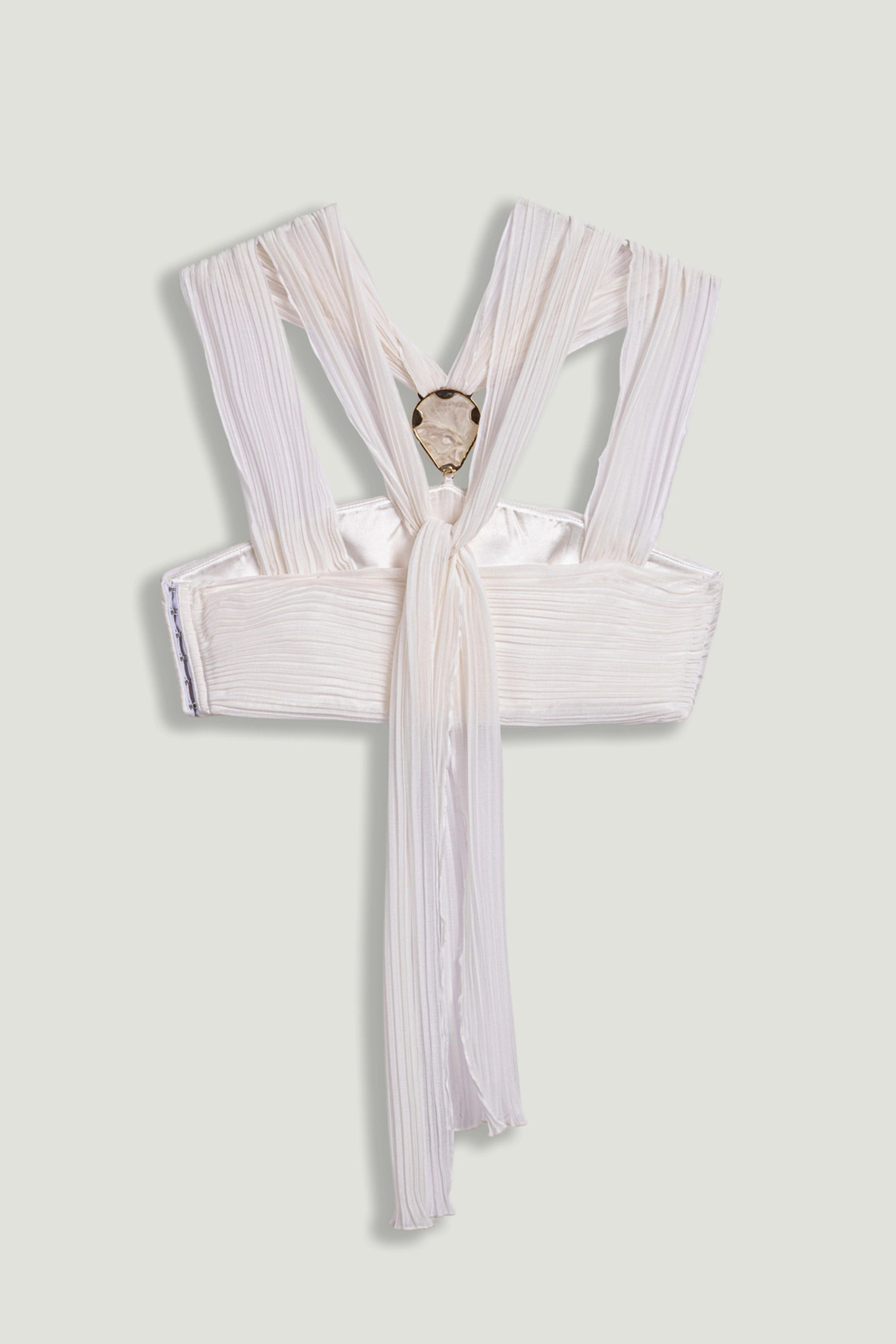 Strapless Draped Bustier Top