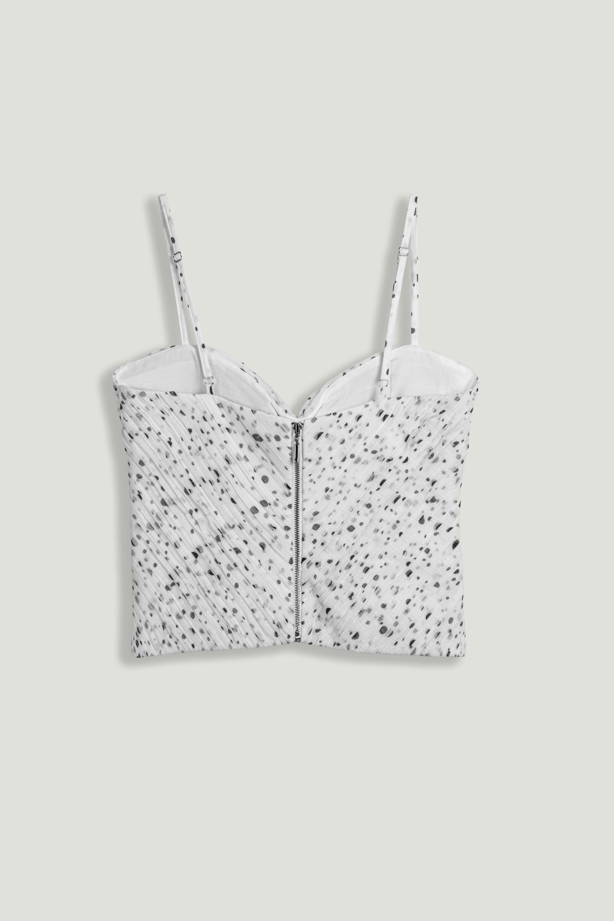 Printed Chiffon Bustier