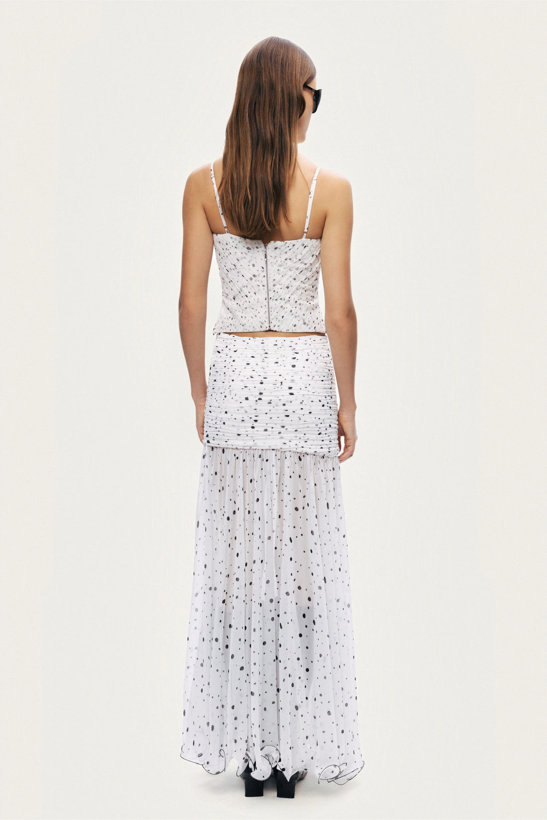 Printed Chiffon Bustier