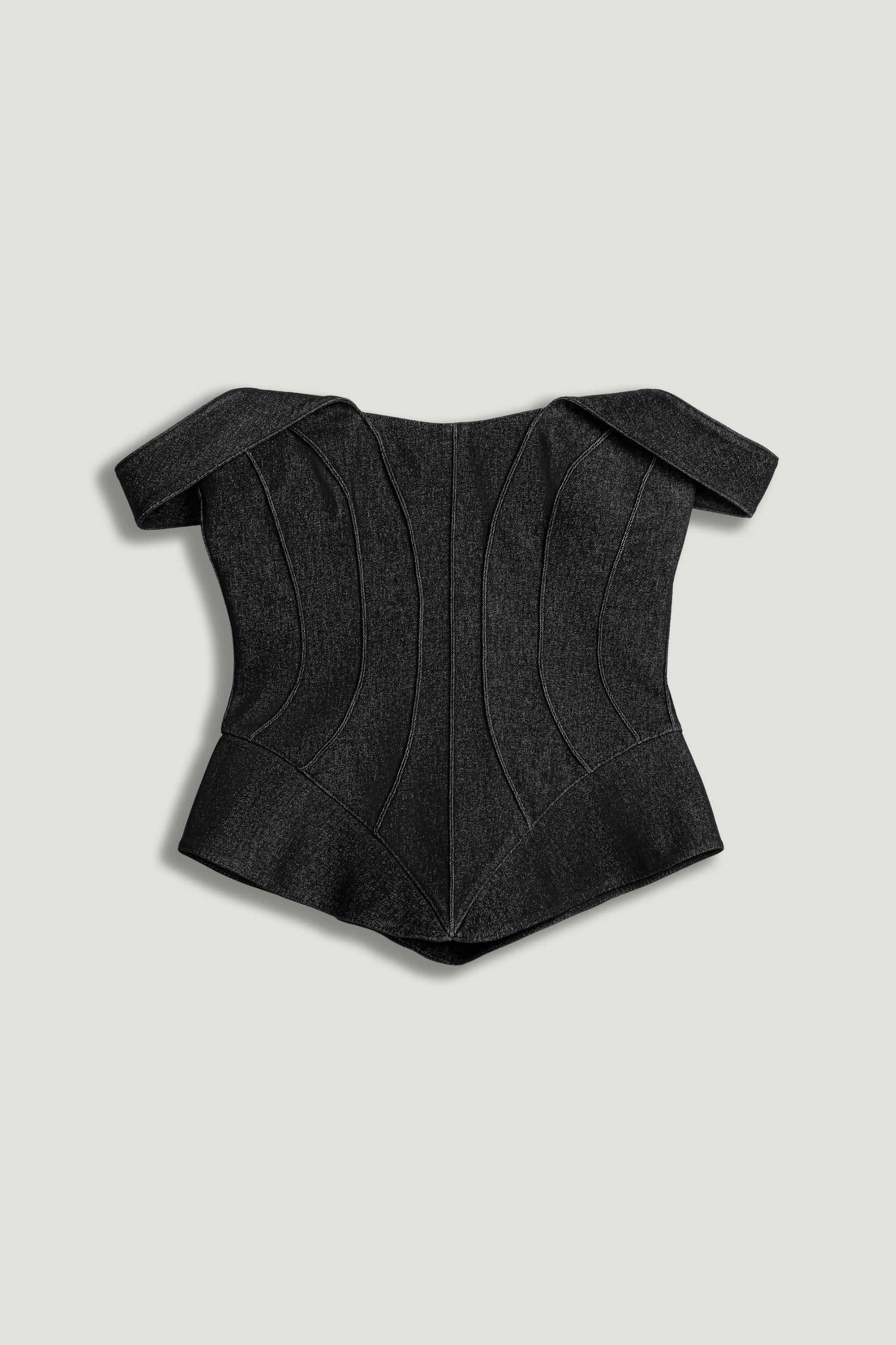 Off-Shoulder Sculpted Bustier – Nocturne