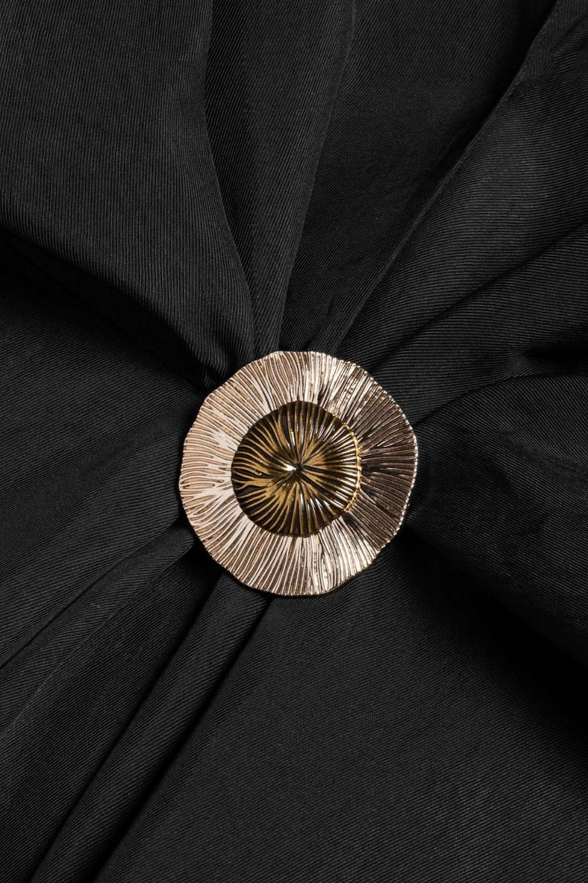 Draped Buckle-Detail Shirt