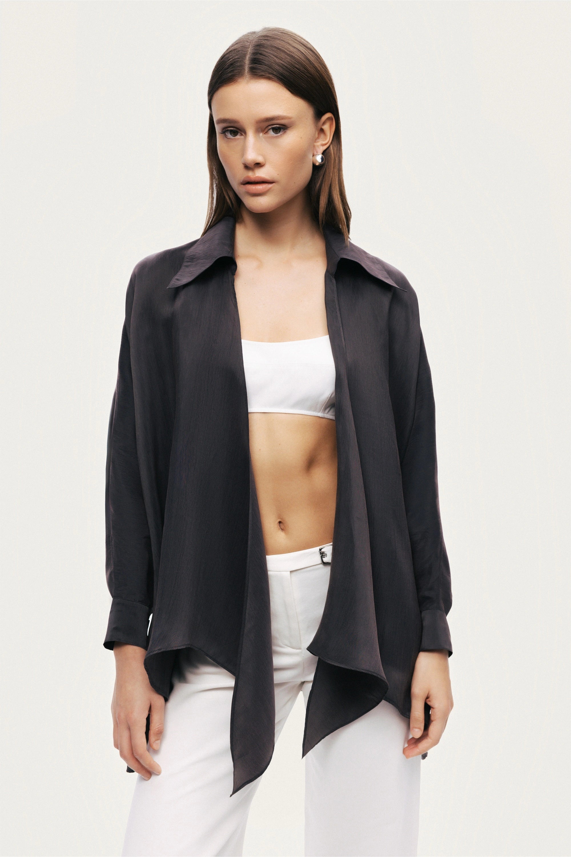 Front-Tie Longline Shirt