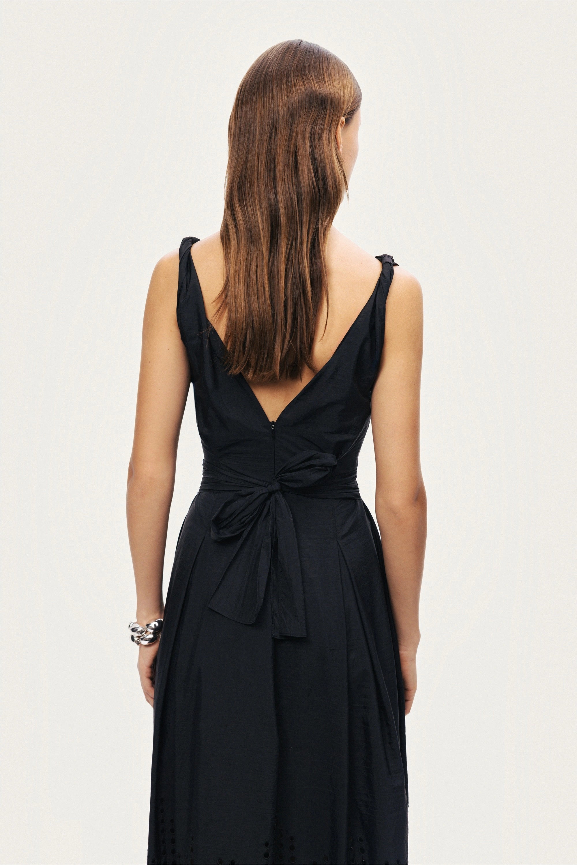 Sleeveless Embroidered Midi Dress