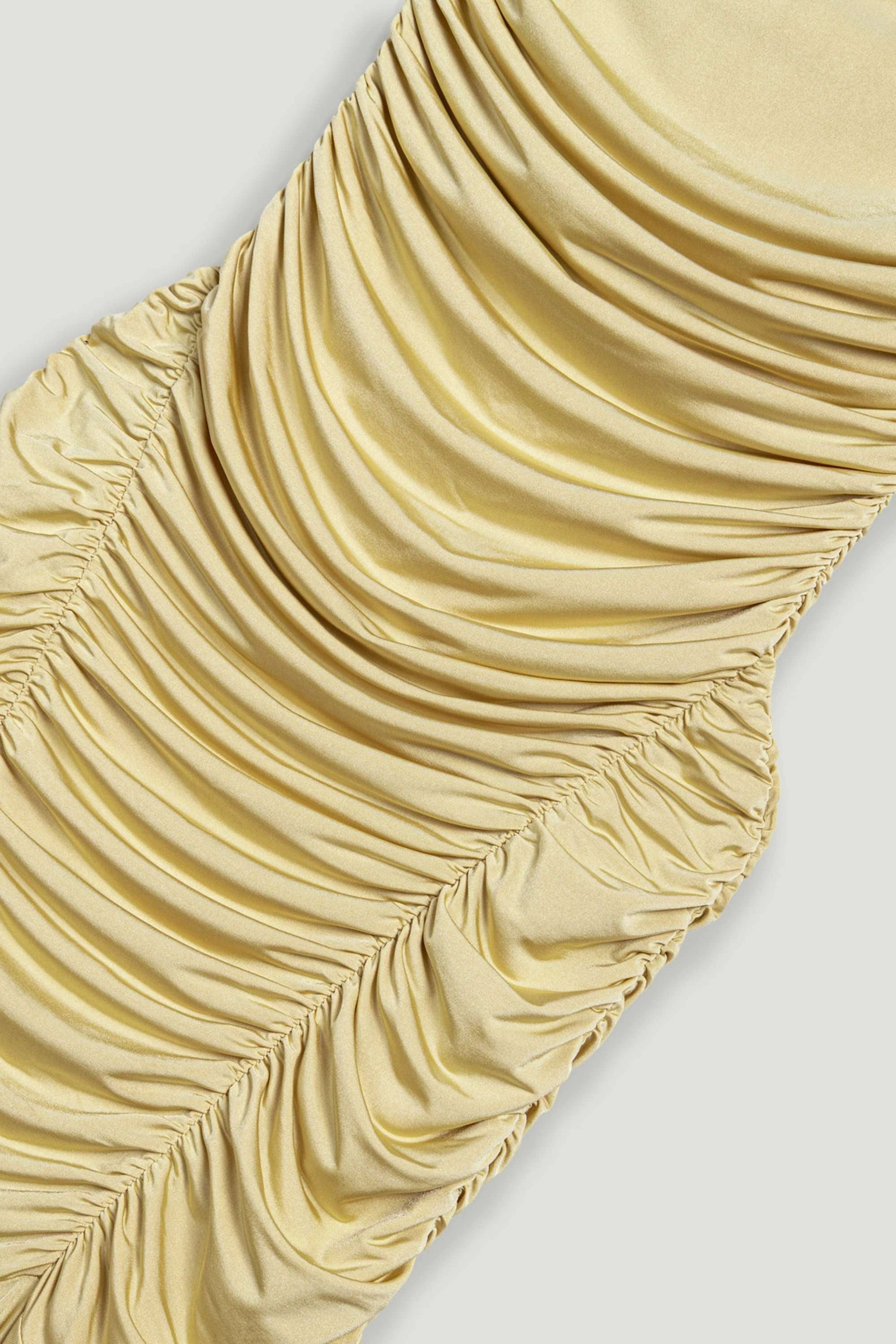 Ruched Halter Midi Dress