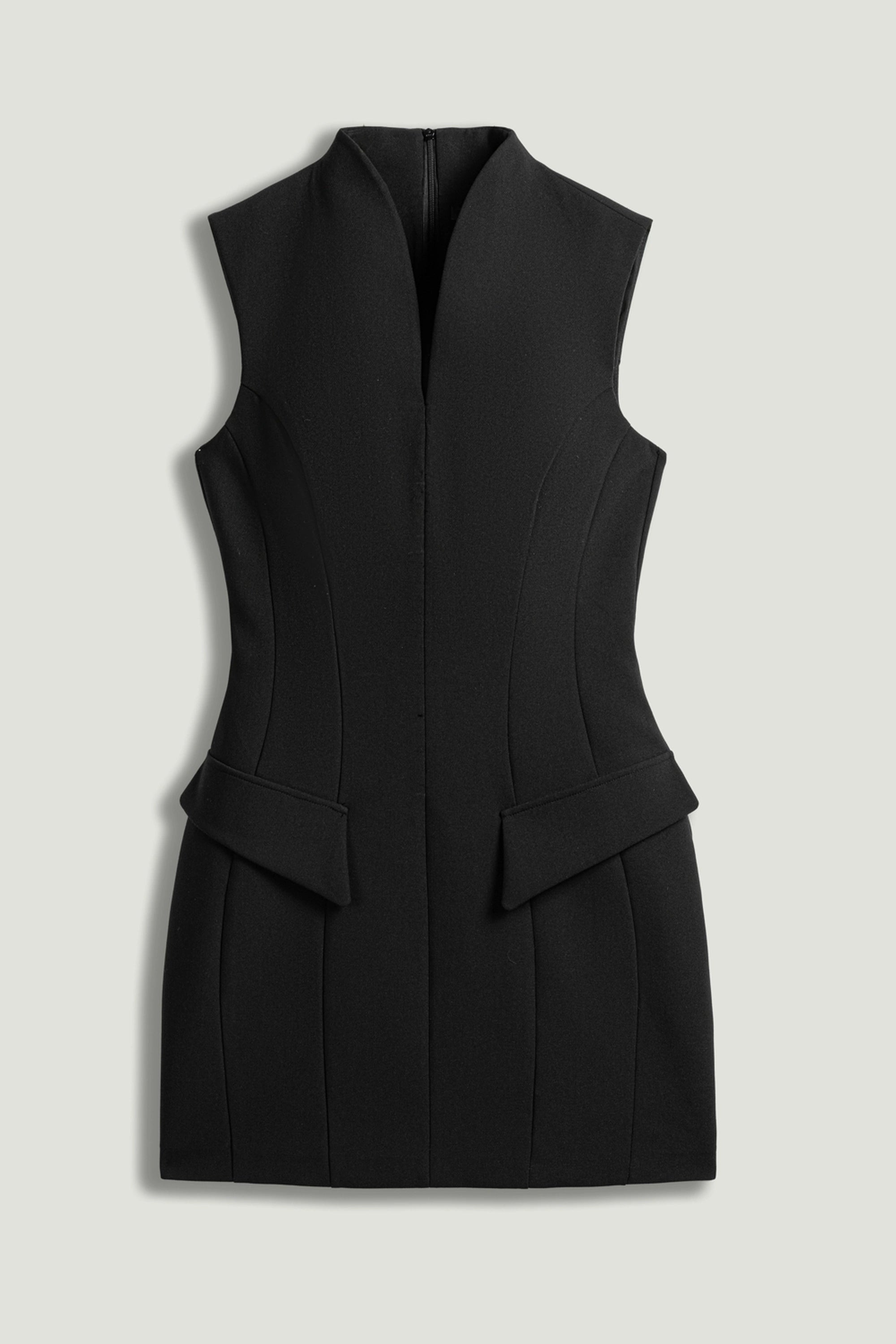 Black Tailored Mini Dress